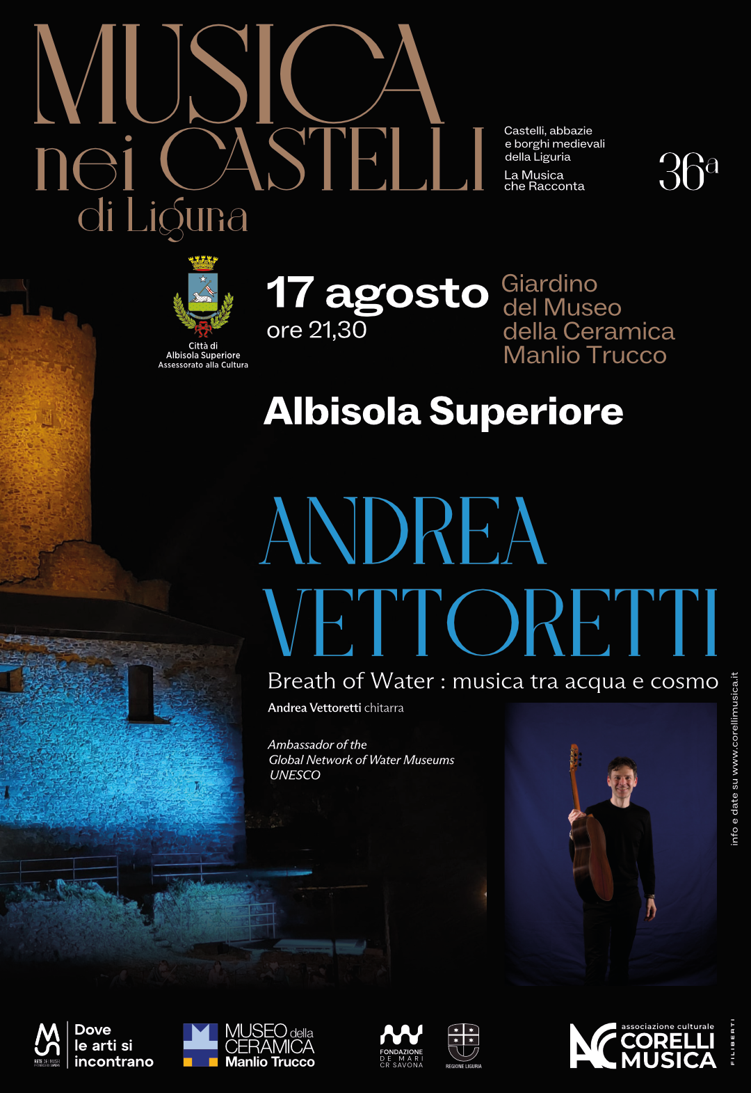 MUSICA NEI CASTELLI DI LIGURIA- ANDREA VETTORETTI – "Breath of Water: musica tra acqua e cosmo"