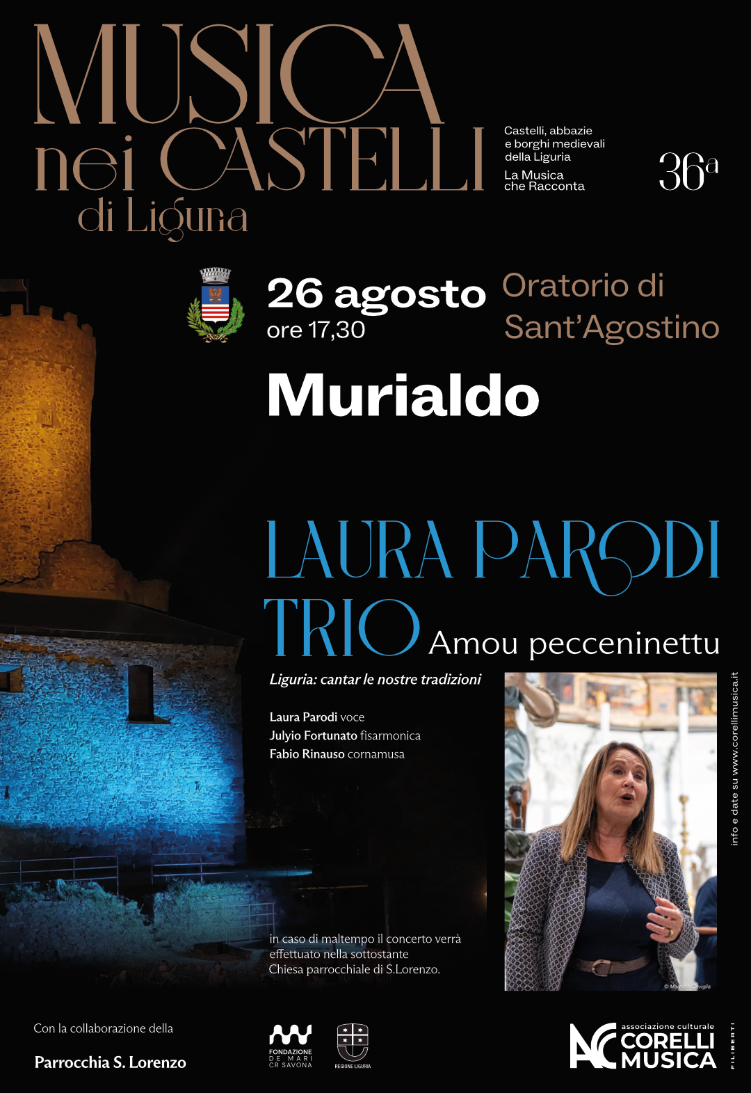 MUSICA NEI CASTELLI DI LIGURIA- LAURA PARODI TRIO – "Amou pecceninettu - Liguria: cantar le nostre tradizioni"