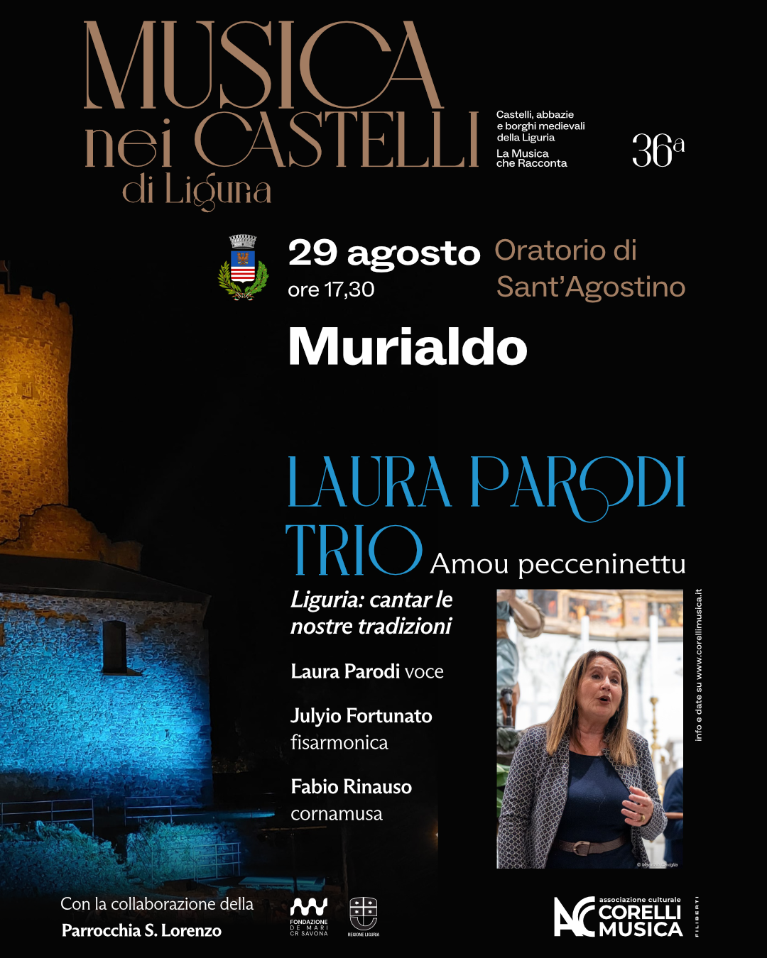 MUSICA NEI CASTELLI DI LIGURIA- LAURA PARODI TRIO – "Amou pecceninettu - Liguria: cantar le nostre tradizioni"