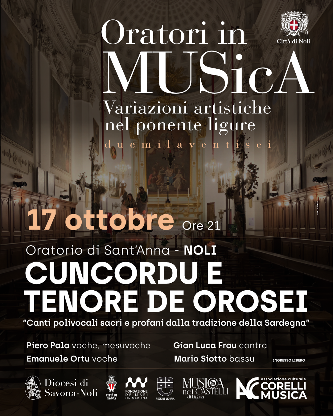 MUSICA NEI CASTELLI DI LIGURIA - CUNCORDU E TENORE DE OROSEI