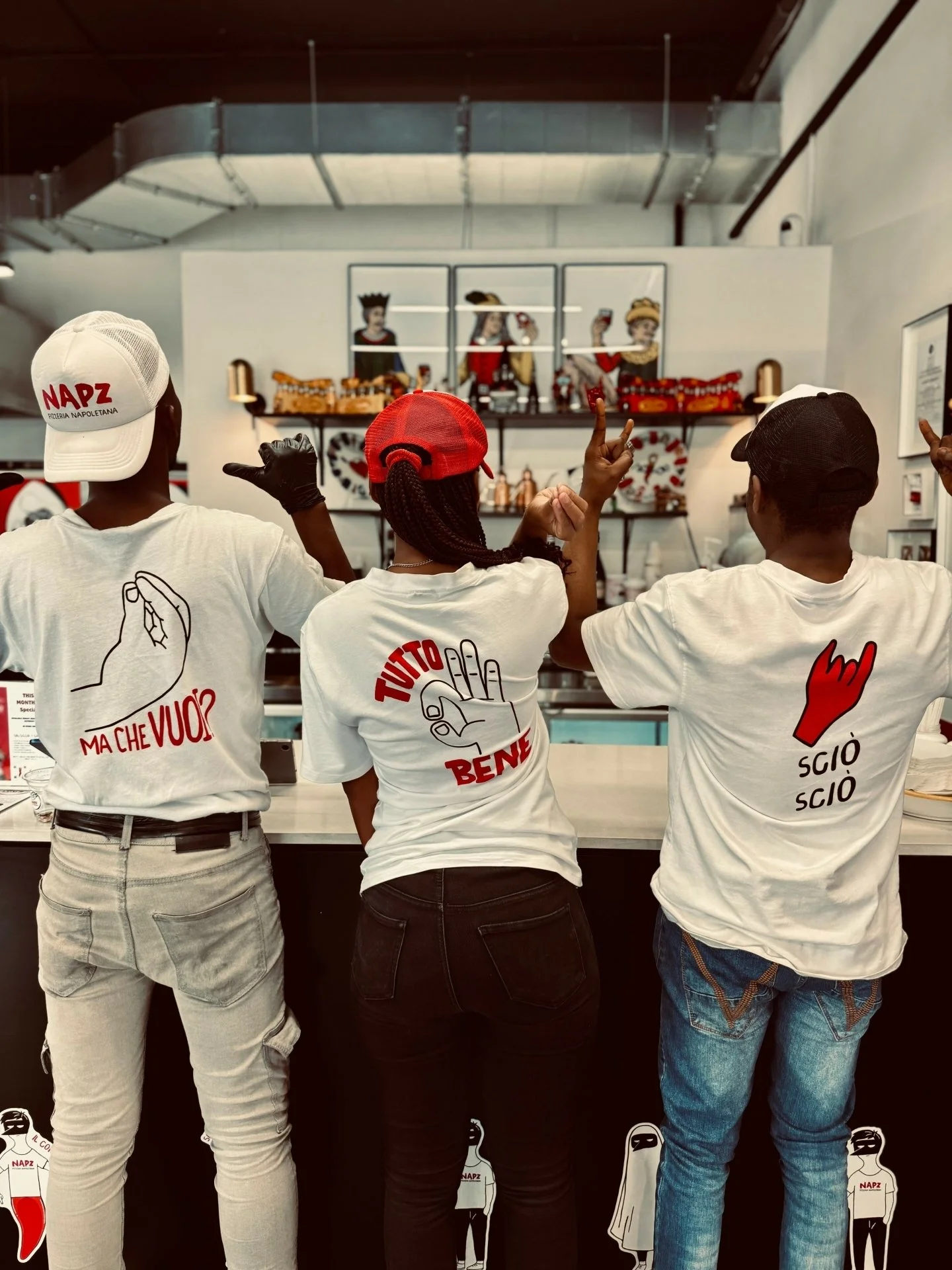 Napz mood board in three gestures: 🇮🇹✌️

👋 Ma che vuoi? &mdash; the classic Neapolitan &ldquo;what do you want?&rdquo;
👌 Tutto bene &mdash; because at the end of the day, everything&rsquo;s good.
🤘 Sci&ograve; sci&ograve; &mdash; a gesture to pu