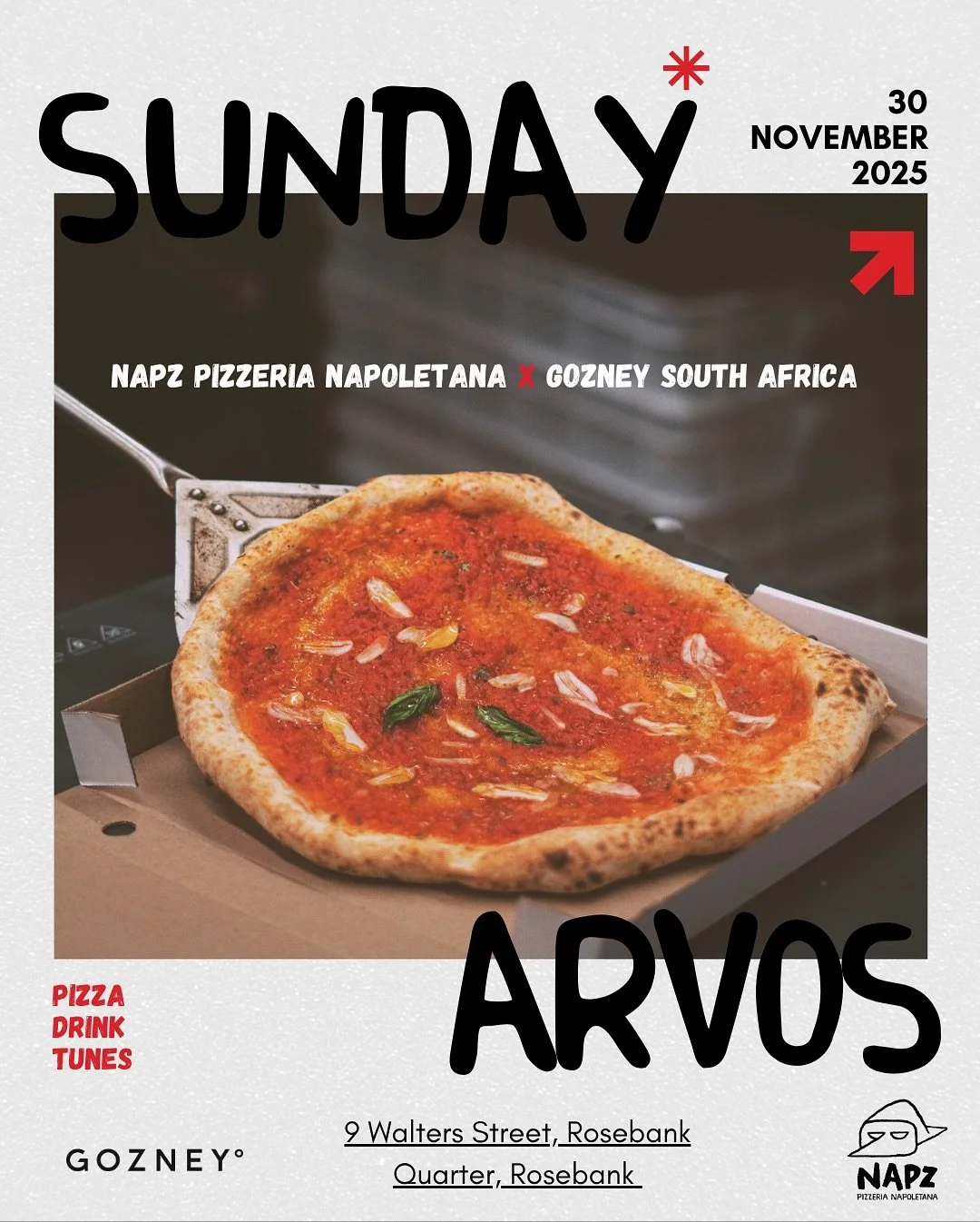 We&rsquo;re firing up the Dome.
Pizza, spritz, sunlight, and a proper Sunday vibe 🍕🔥

⸻

Launching Sunday Pizza Arvos @ Napz &times; Gozney
Our very first Arvo is here &mdash; a chilled afternoon of good people, light music, cold drinks, and proper