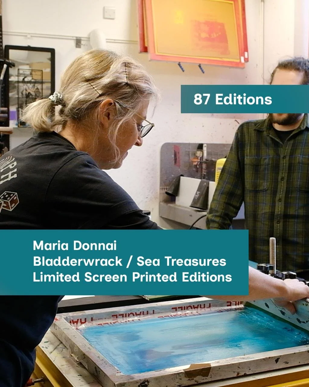 We are proud to present these beautiful editions made by Maria Donnai @mariadonnai under the guidance of @miscprintco

Using images of her intricate glass and ceramic sculptures of seaweed as reference, Maria spent three days in the studio to develop