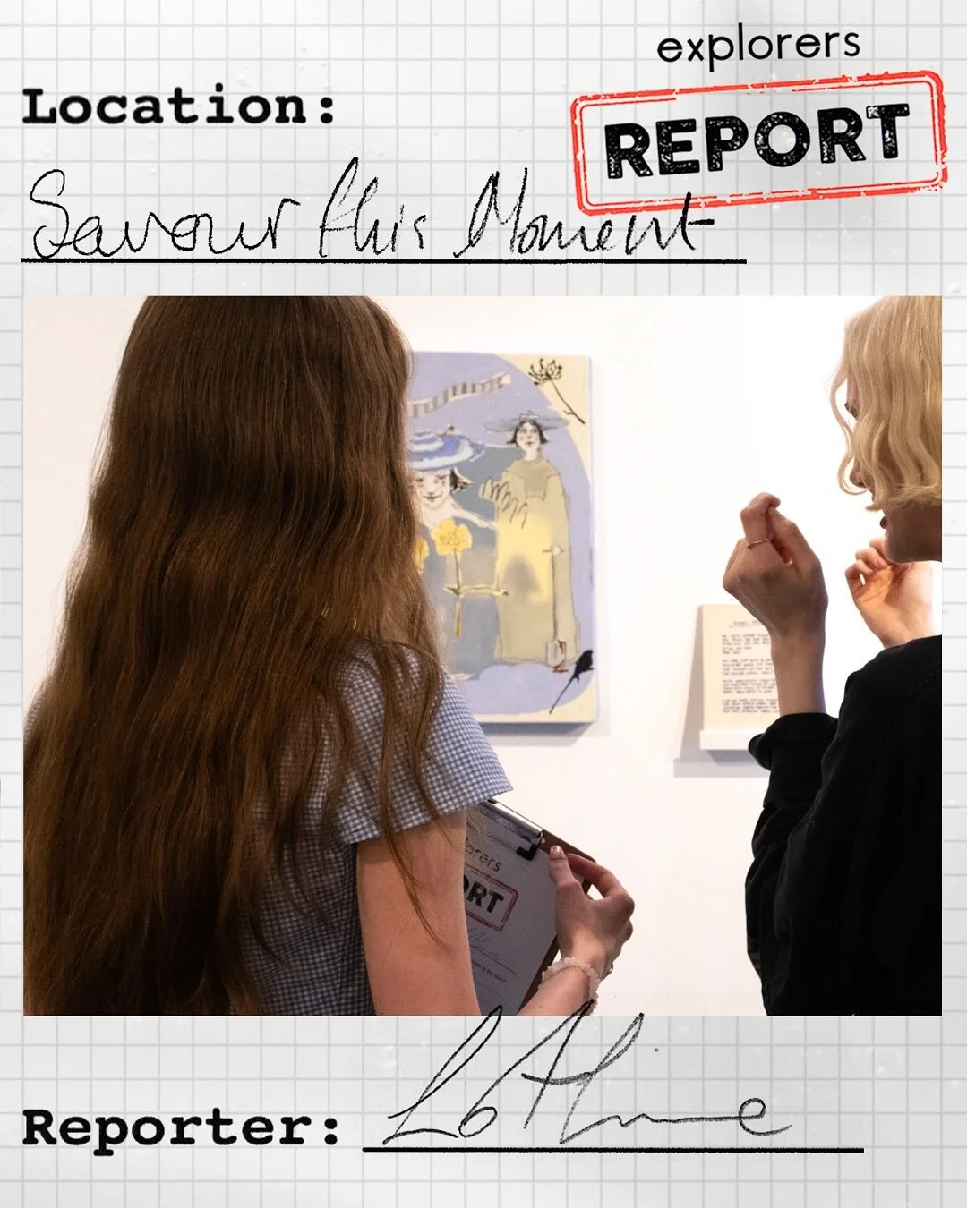 Lottie shares her thoughts on our current exhibition, the beautiful &lsquo;Savour This Moment&rsquo; by Isobel Hill @izziehilly in today&rsquo;s Explorers Report.

Don&rsquo;t miss the opportunity to visit if you haven&rsquo;t already - head over to 