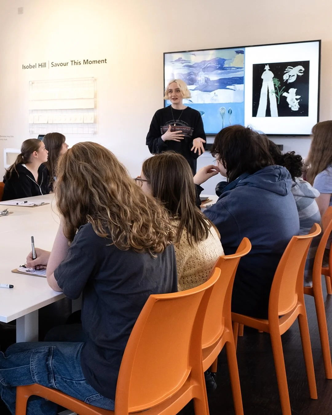 We&rsquo;re gearing up for session 2 today at Gallery Explorers, building on the themes emerging from our dynamite start to the term last week with Isobel Hill @izziehilly - who gave us unique insights into her new exhibition &lsquo;Savour This Momen