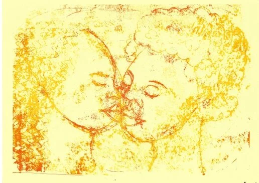 1 of 25 signed edition two colour hand-pulled screenprint (Sorbet Yellow Colourplan) by Sola Olulode of 'Things are heating up', 2023