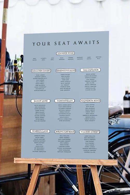 Bespoke illustrated table plan ideas — Written By Emily