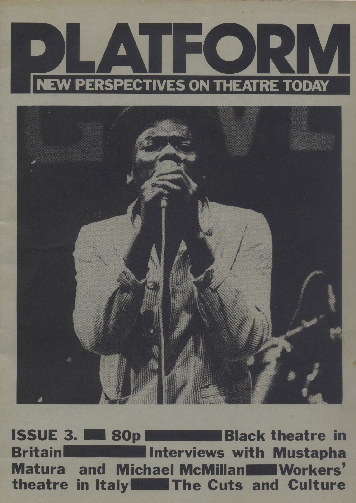 'Profile on Michael McMillan', Diane Abbott (before she became a Labour MP), Platform: New Perspectives on Theatre Today, Issue 3 1980.