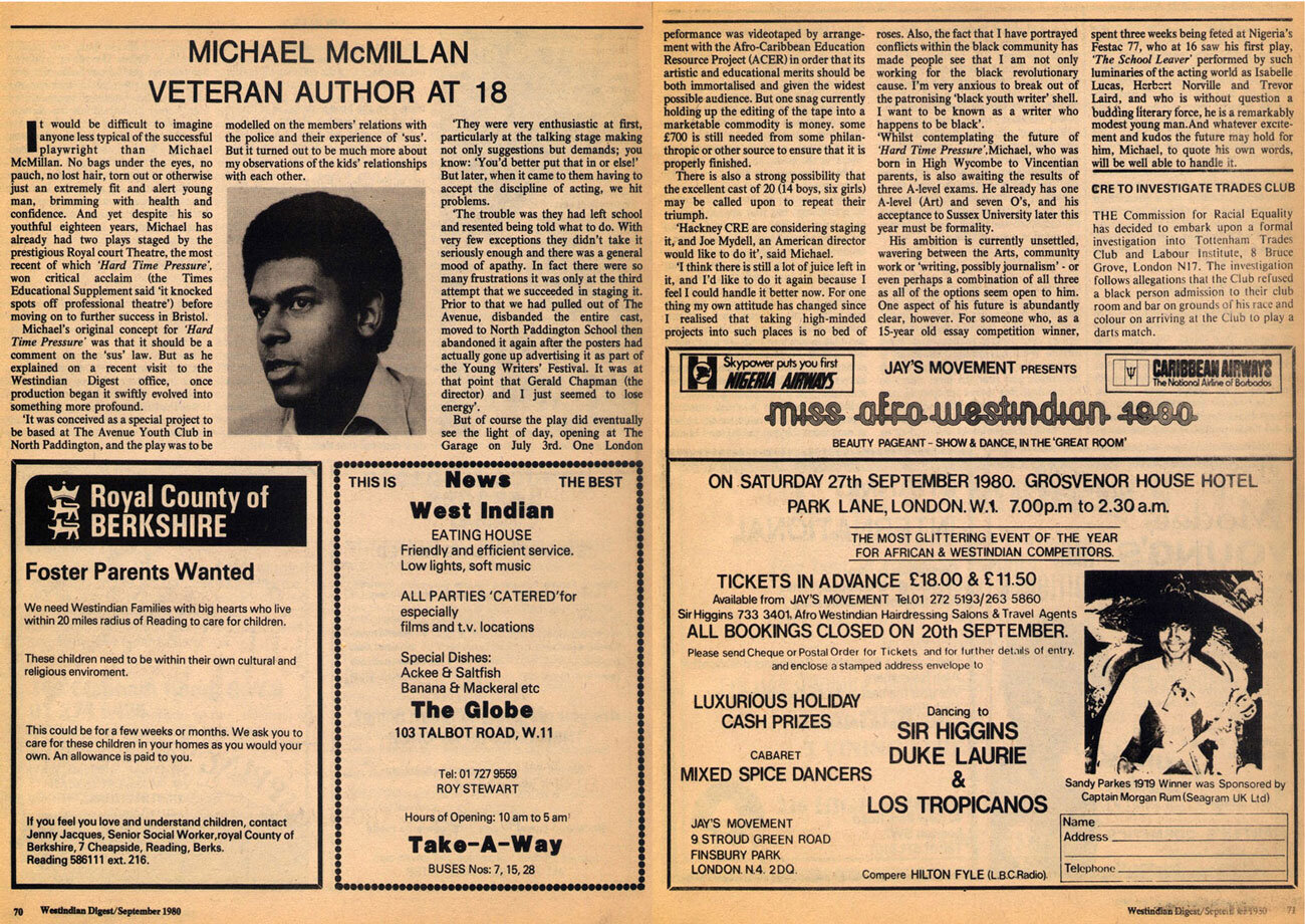'West Indian Digest', September 1980.