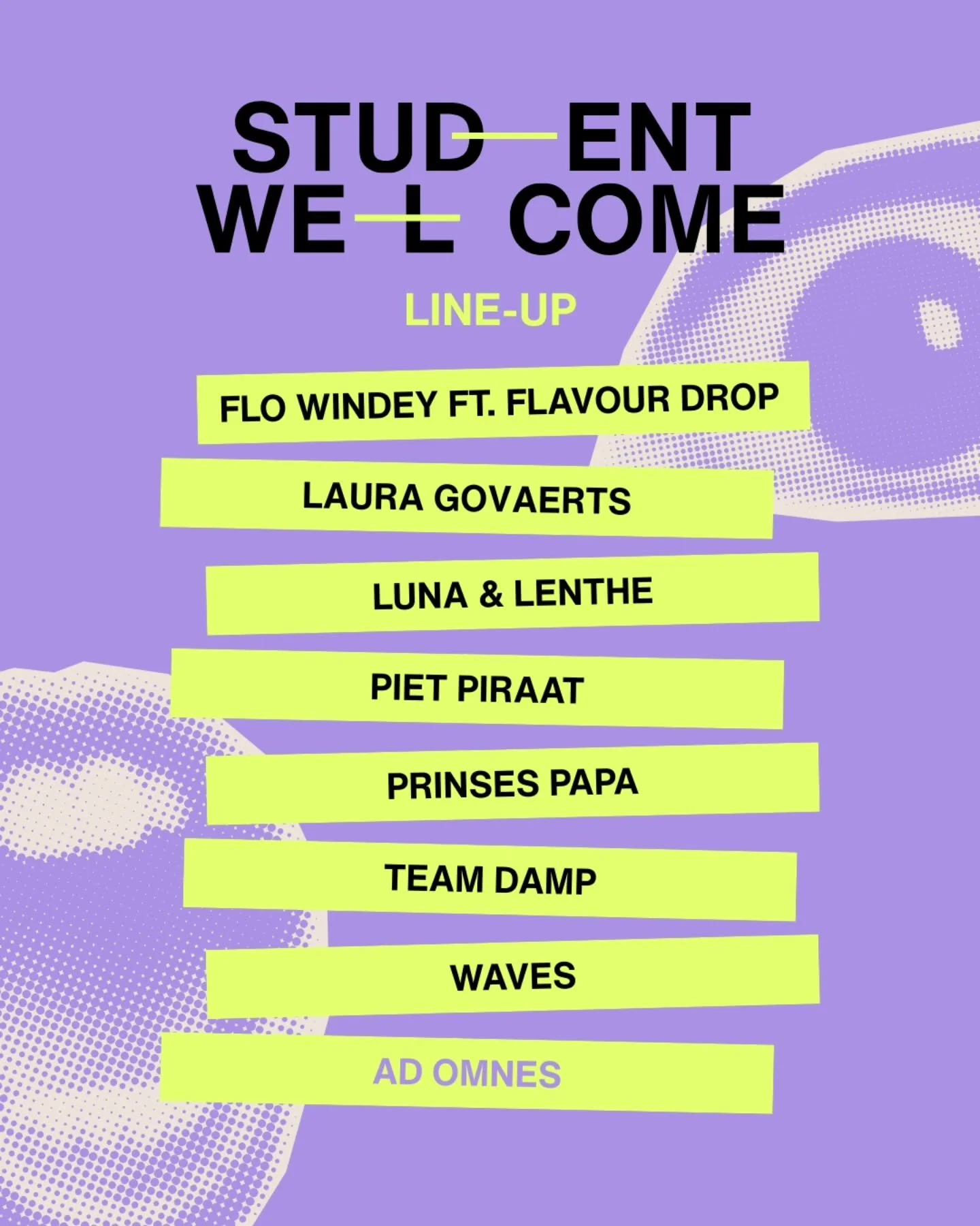 BRUGGE!! Onze line-up just dropped! 🔥🔥
We trappen het academiejaar weer af met een knal 😱💥

Gratis toegang, dus geen excuus om thuis te blijven. 🎉

Spread the word, tell your friends &amp; see you there!!

~~~~~~~~~~~

BRUGES!! Our line-up just 