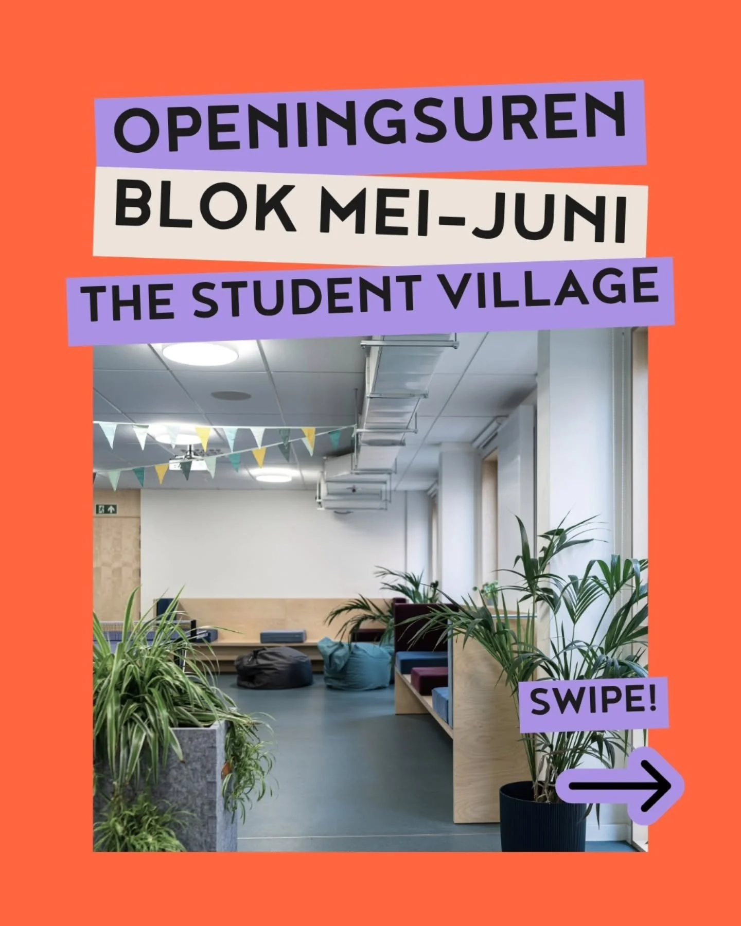 Woop woop, we zijn weer elke dag open (t.e.m. 21 juni) om te blokken tot 19.00u - ook op feestdagen en in het weekend! 🙌🤩

~~~~~~~~~~~~~

Woop woop, starting today The Student Village is open every day (until Juni 21st) for qll your studying needs 