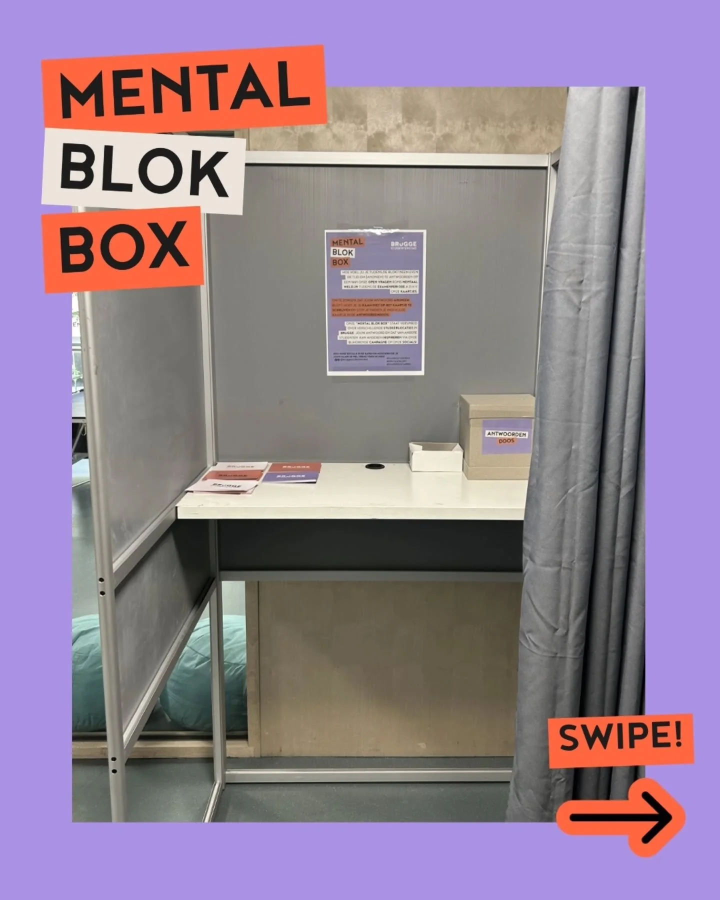 Vanaf deze week kan je op de volgende locaties komen meedoen aan de MENTAL BLOK BOX-actie. Neem een kaartje en lucht je hart en wie weet zie je jouw antwoord passeren op onze socials!