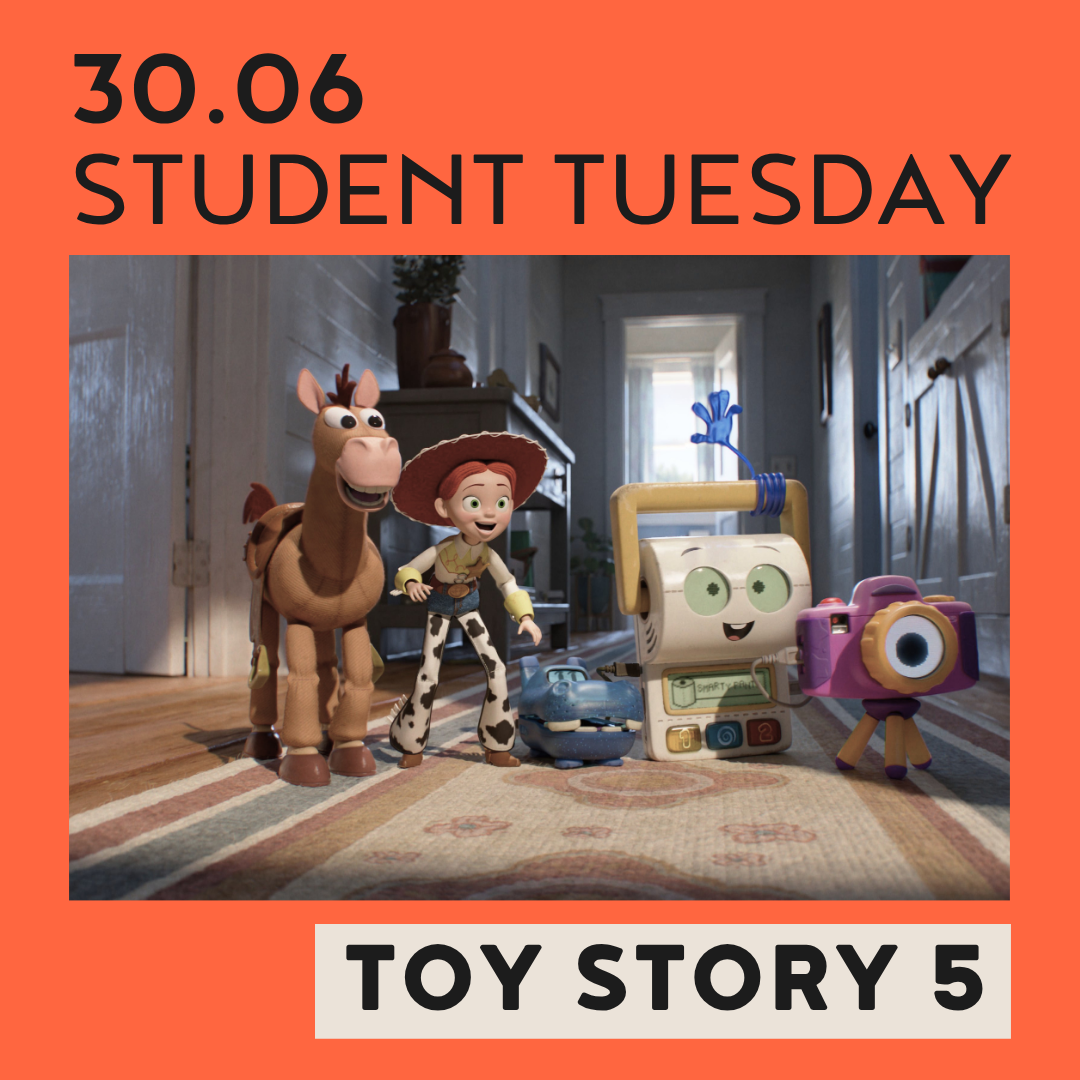 Student Tuesday in juni met de film "Toy Story 5"