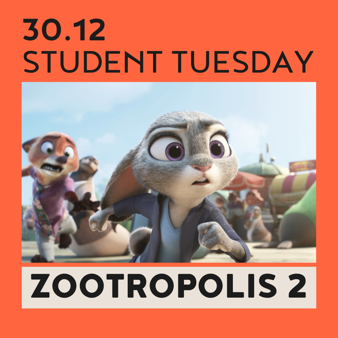 Voor €4,50 naar de film Zootropolis 2 tijdens Student Tuesday op 30 december!