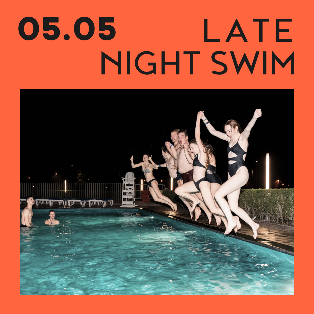 Een hele avond spetteren in het Lago Olympia Brugge tijdens Late Night Swim op dinsdag 5 mei! 