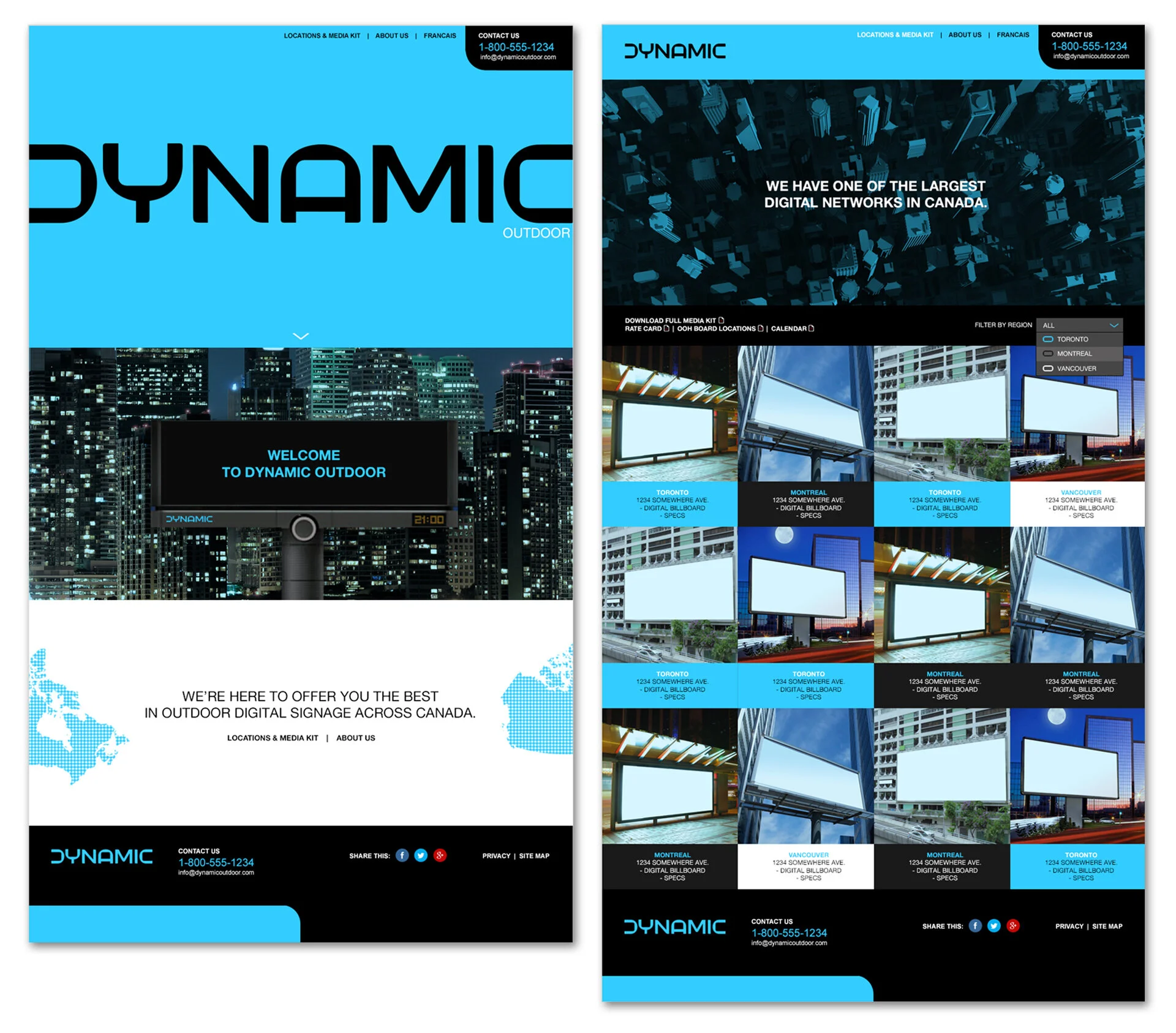 Dynamic media brand / site design