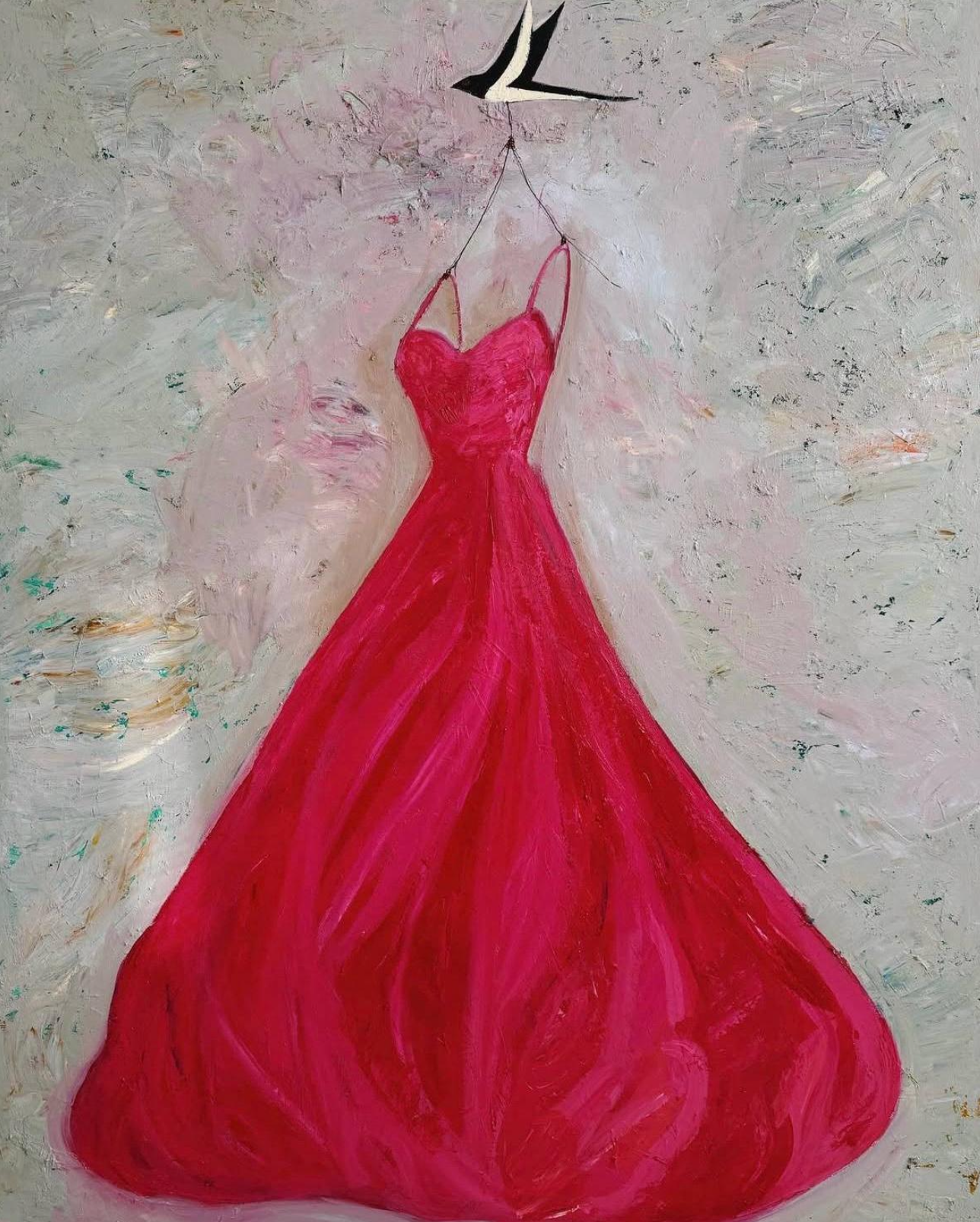 Dress for Leila, 150 x 110 cm, Oil / Acrylic on canvas