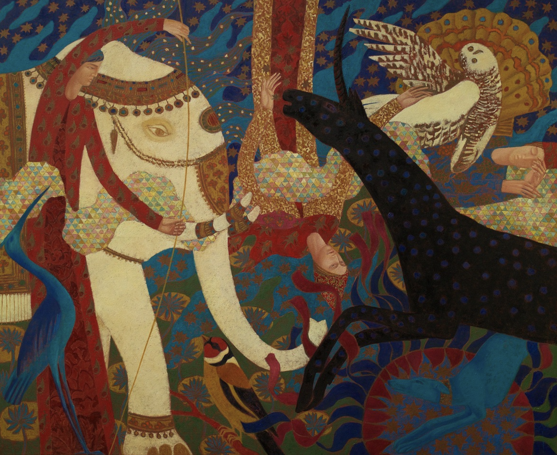 Black Unicorn Legend, 130 X 160 cm, Oil on Canvas, 2026