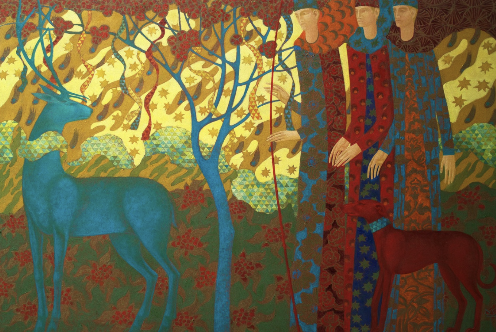 Blue Stag, 117 X 172 cm, Oil on Canvas, 2026
