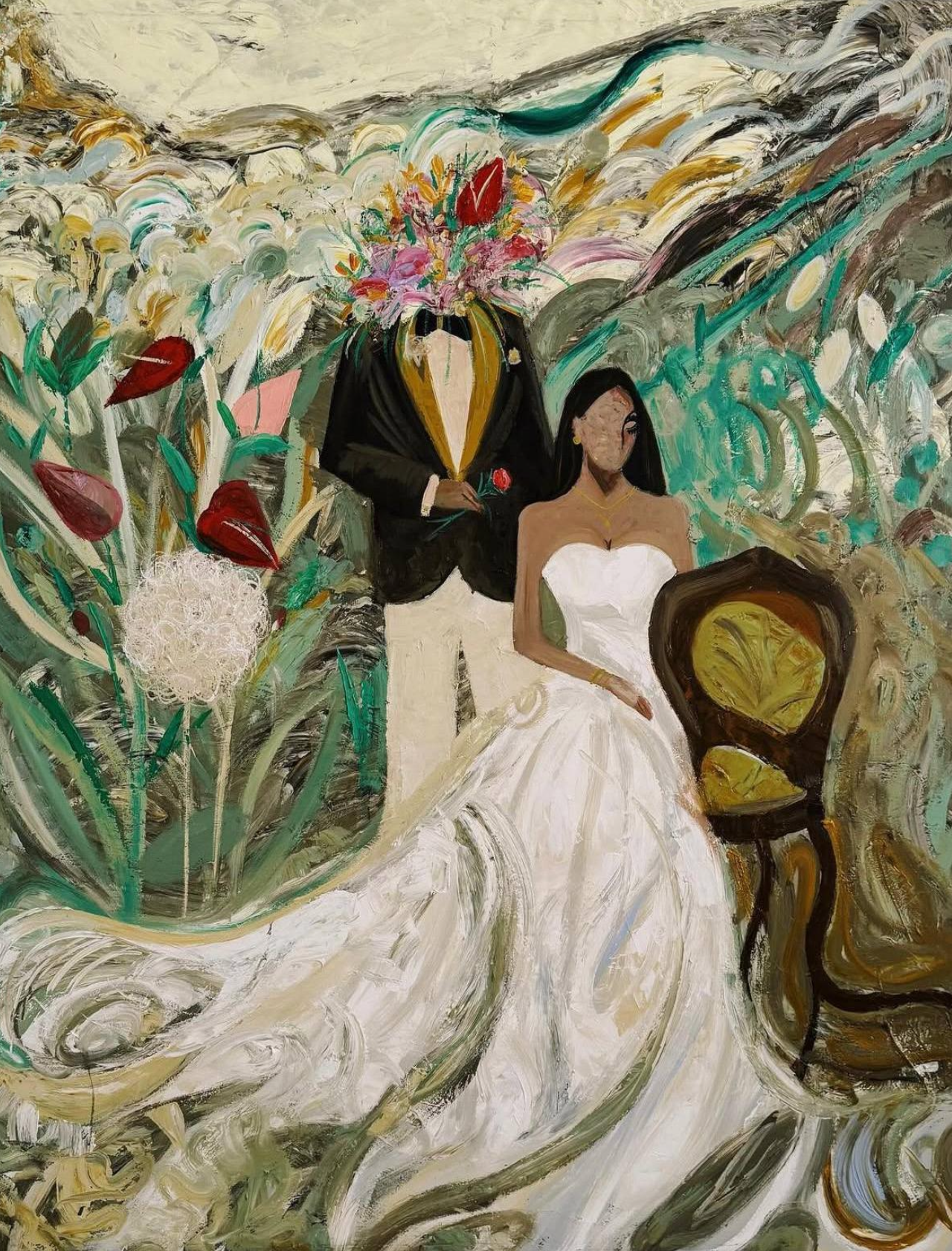 Wedding, 180 x 140 cm, Oil / Acrylic on canvas