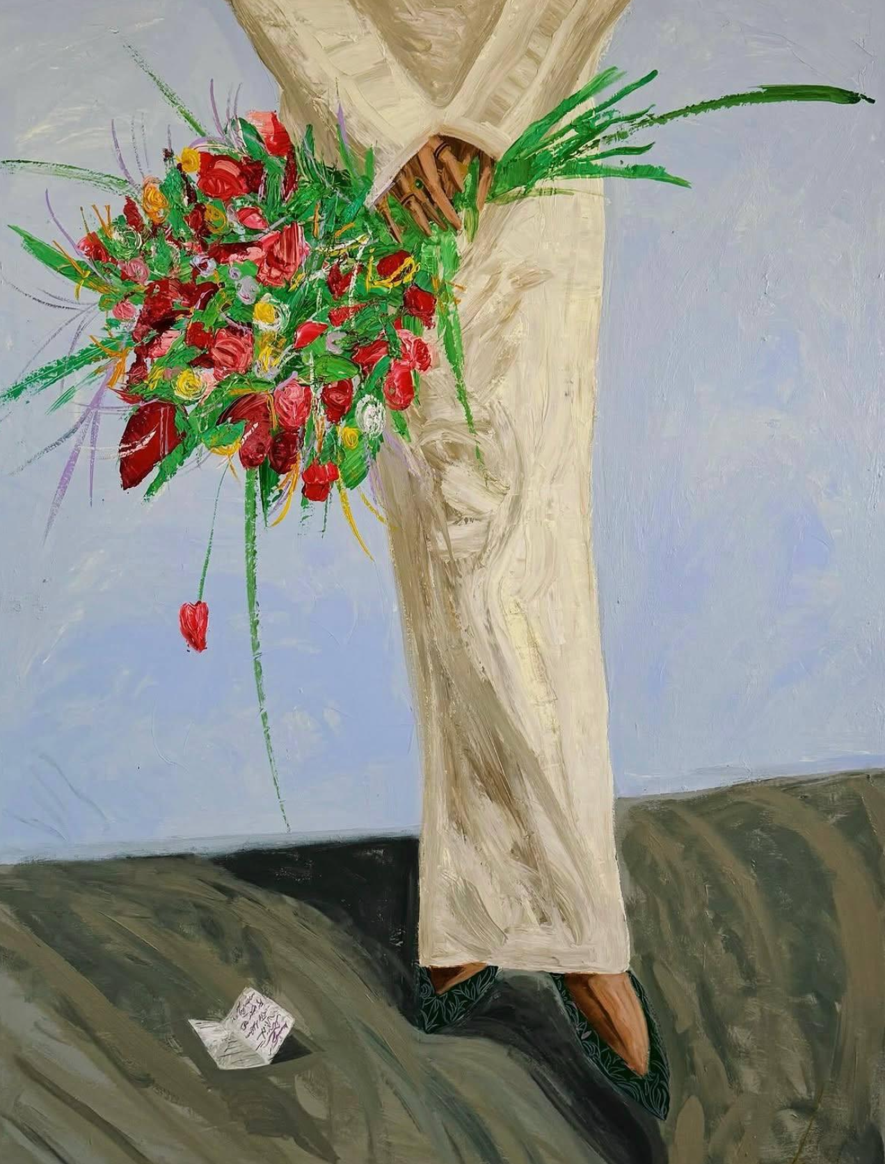 Bridesmaid, 130 x 100 cm, Oil  / Acrylic on canvas