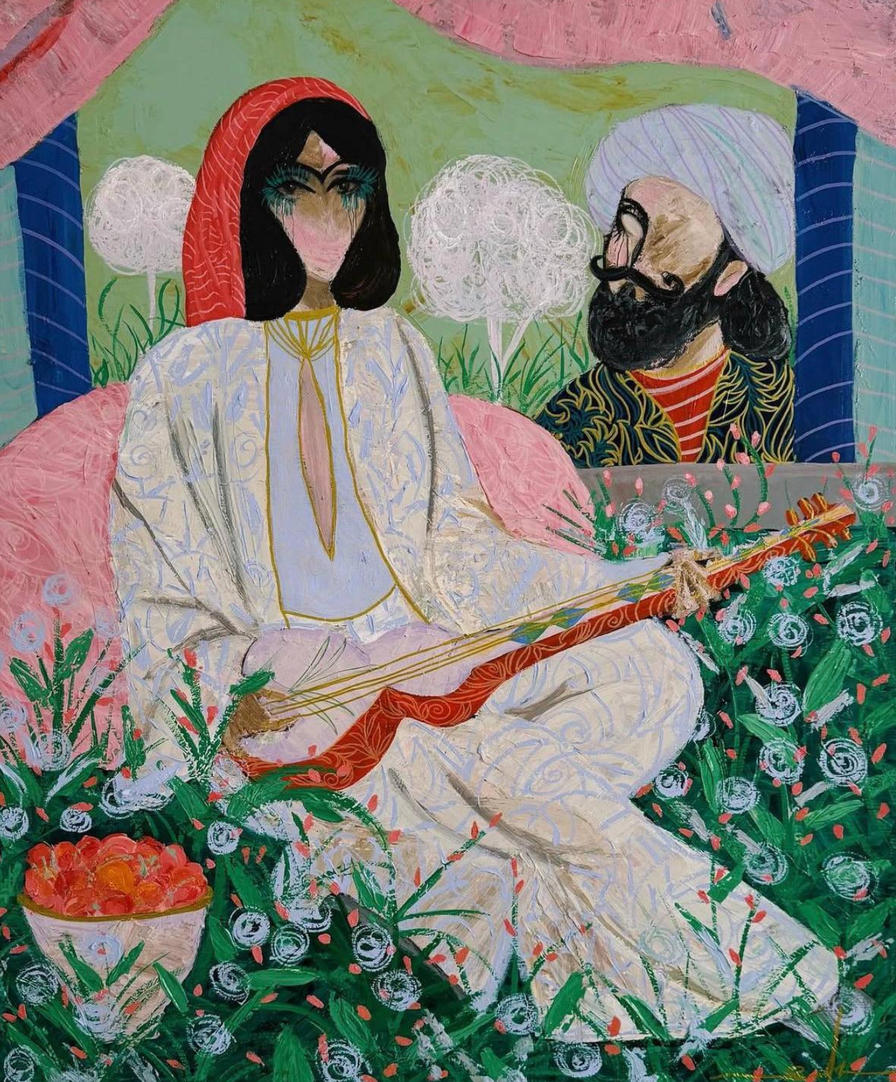 Khosrow and Shirin, 120 x 100 cm
Oil / Acrylic on canvas