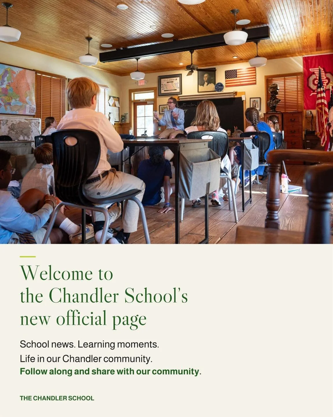 We&rsquo;re glad you found us. 💚

Welcome to The Chandler School&rsquo;s new official page. We&rsquo;re looking forward to sharing more of our days with you: what our students are learning, where they&rsquo;re exploring, and the people who make up o