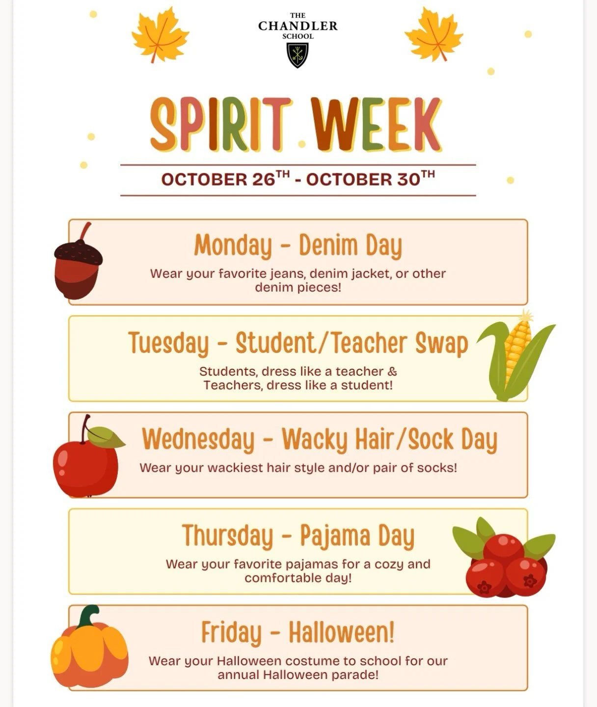 We&rsquo;re kicking off our first-ever 🎉🍂Spirit Week🍂🎉, and we can&rsquo;t wait to see our students show off their school spirit!

👖 Today is Denim Day! We&rsquo;re starting the week in our favorite jeans, denim jackets, and all things denim!

H