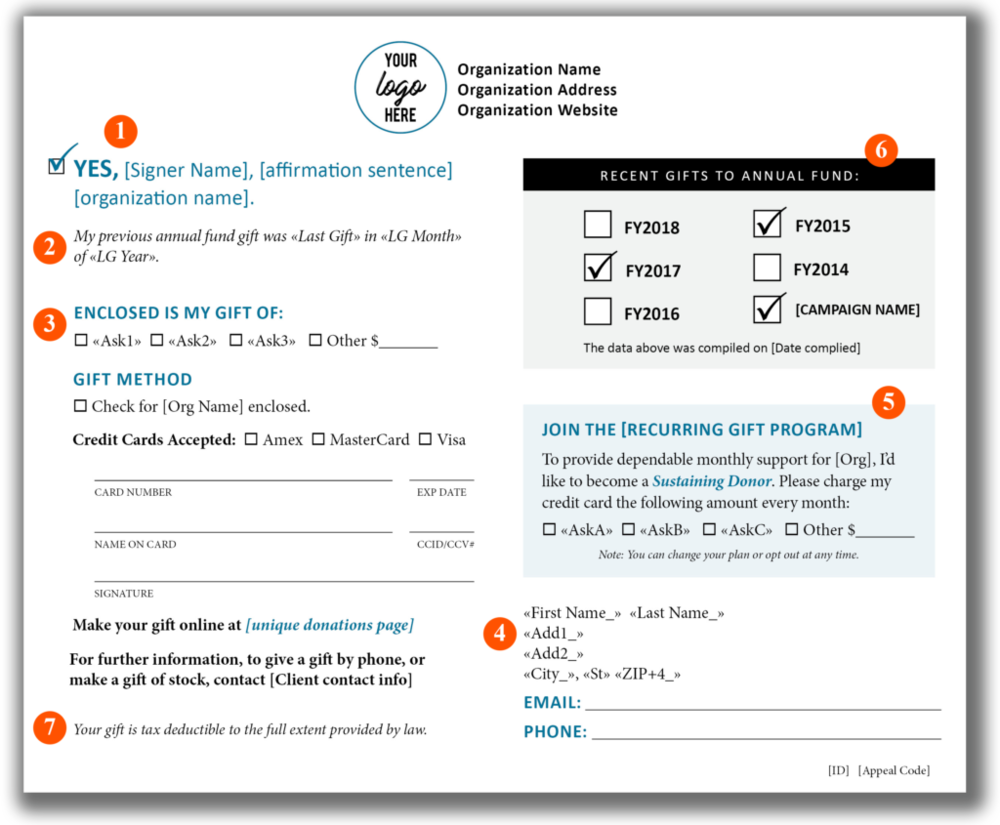 Design a Donor-centric Reply Card That Works  Five Maples Intended For Fundraising Pledge Card Template