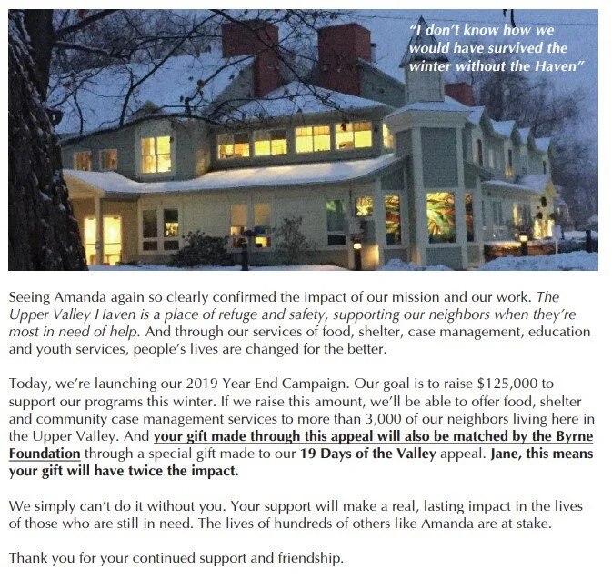 Upper Valley Haven - Nonprofit Appeal