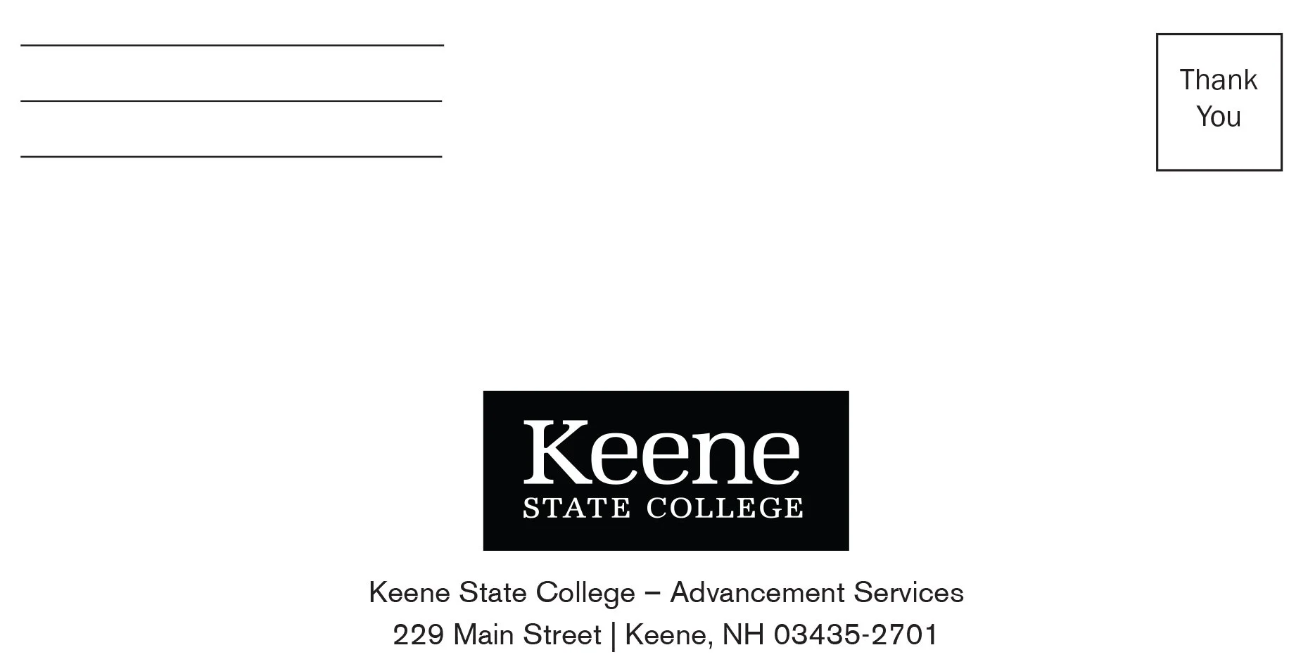 Keene State College - Days of Giving Envelope