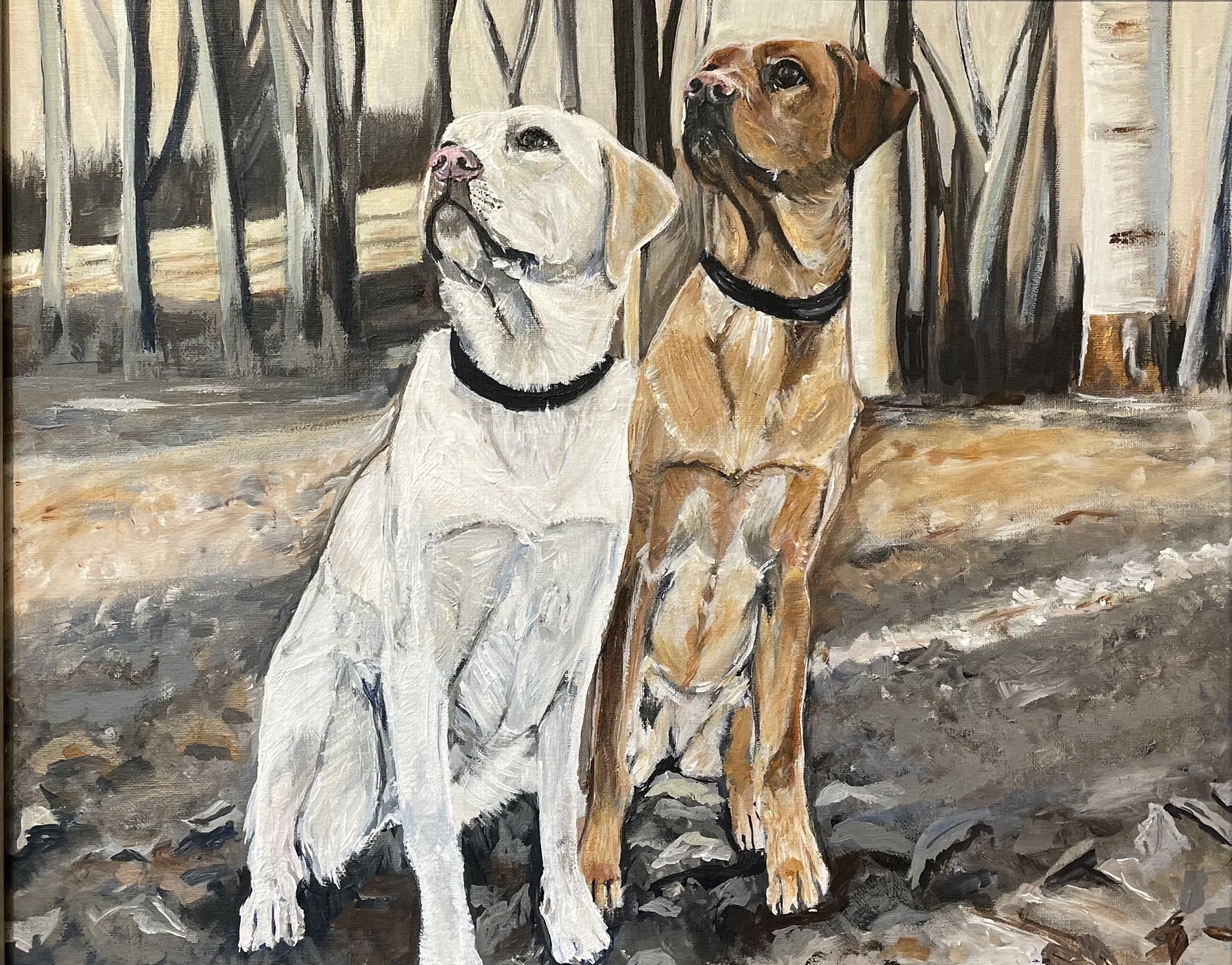 "The Labs," Acrylic on Canvas, 16 x 20 (commissioned piece) 