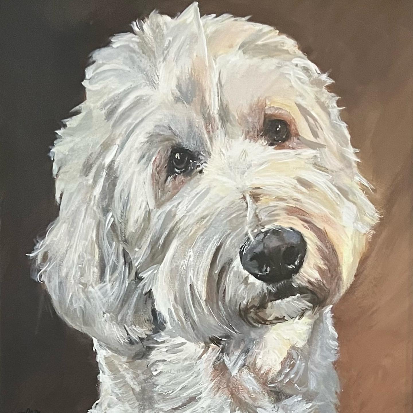 "Buckley," Acrylic on Canvas, 12 x 12 (commissioned piece) 