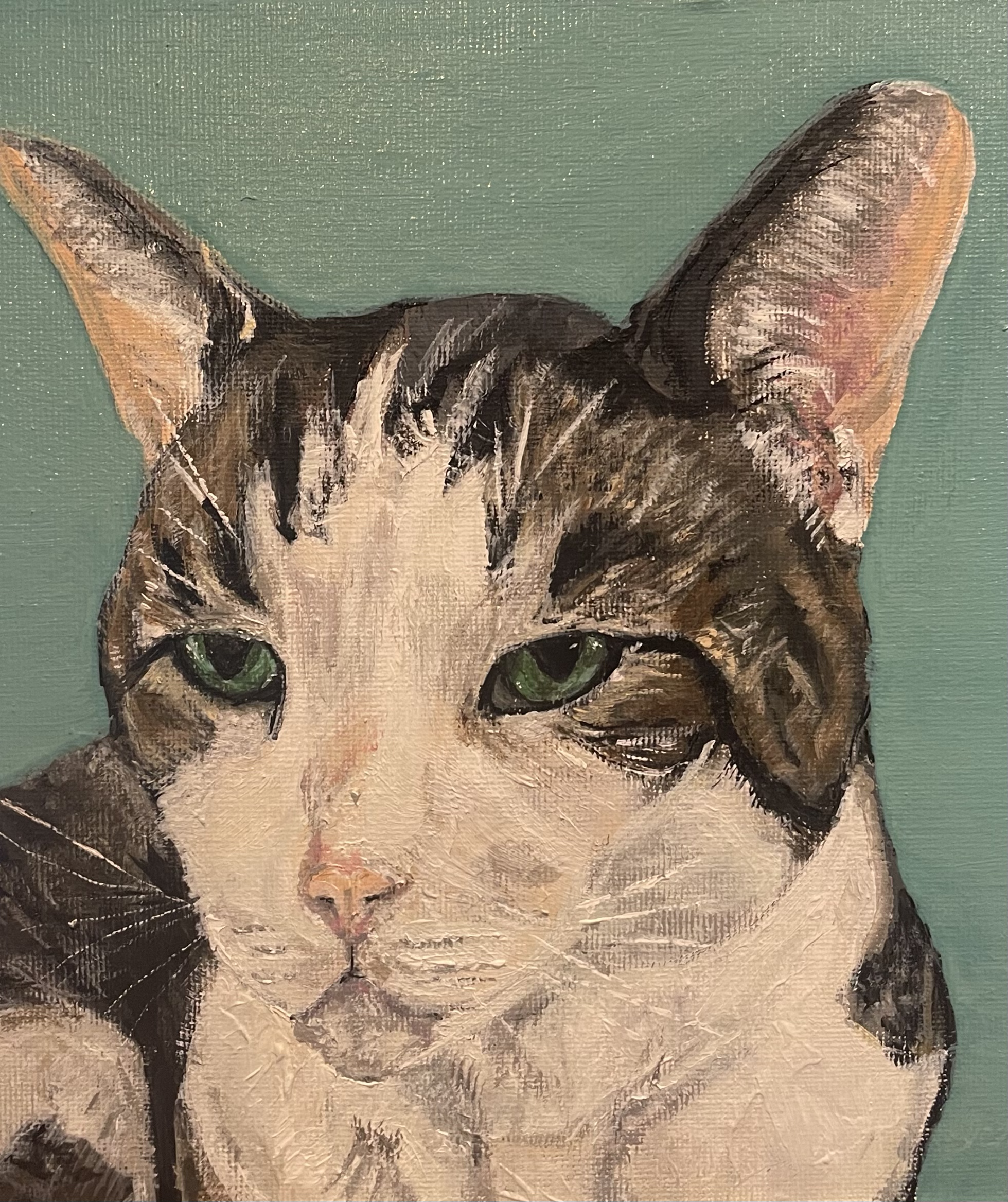 "Charlie," Acrylic on Canvas, 8 x 8 (commissioned by a private collector)