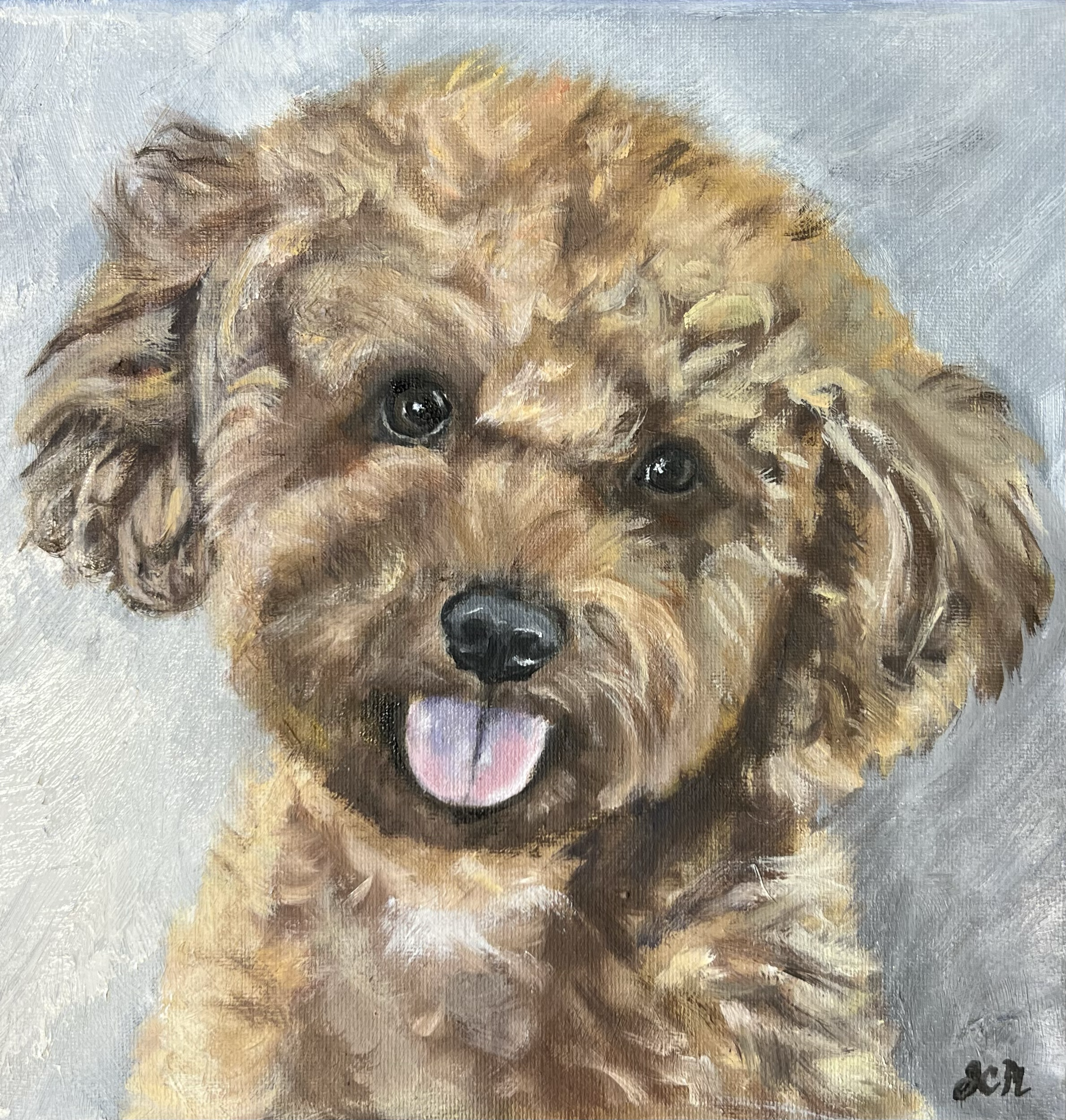 "Moose," Oil on canvas, 10 x 10, (commissioned for a private collector)