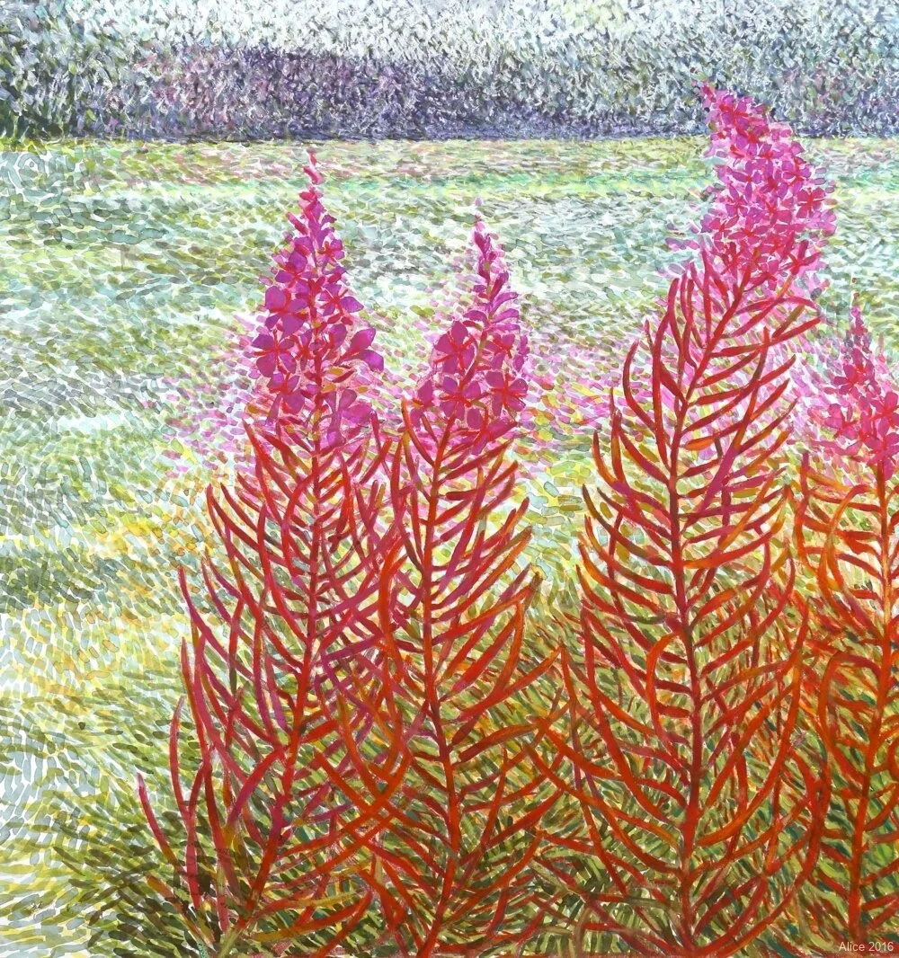 August Haze
watercolour and pastel, 46 x44 cm (66 x64 cm)
£550 (framed)