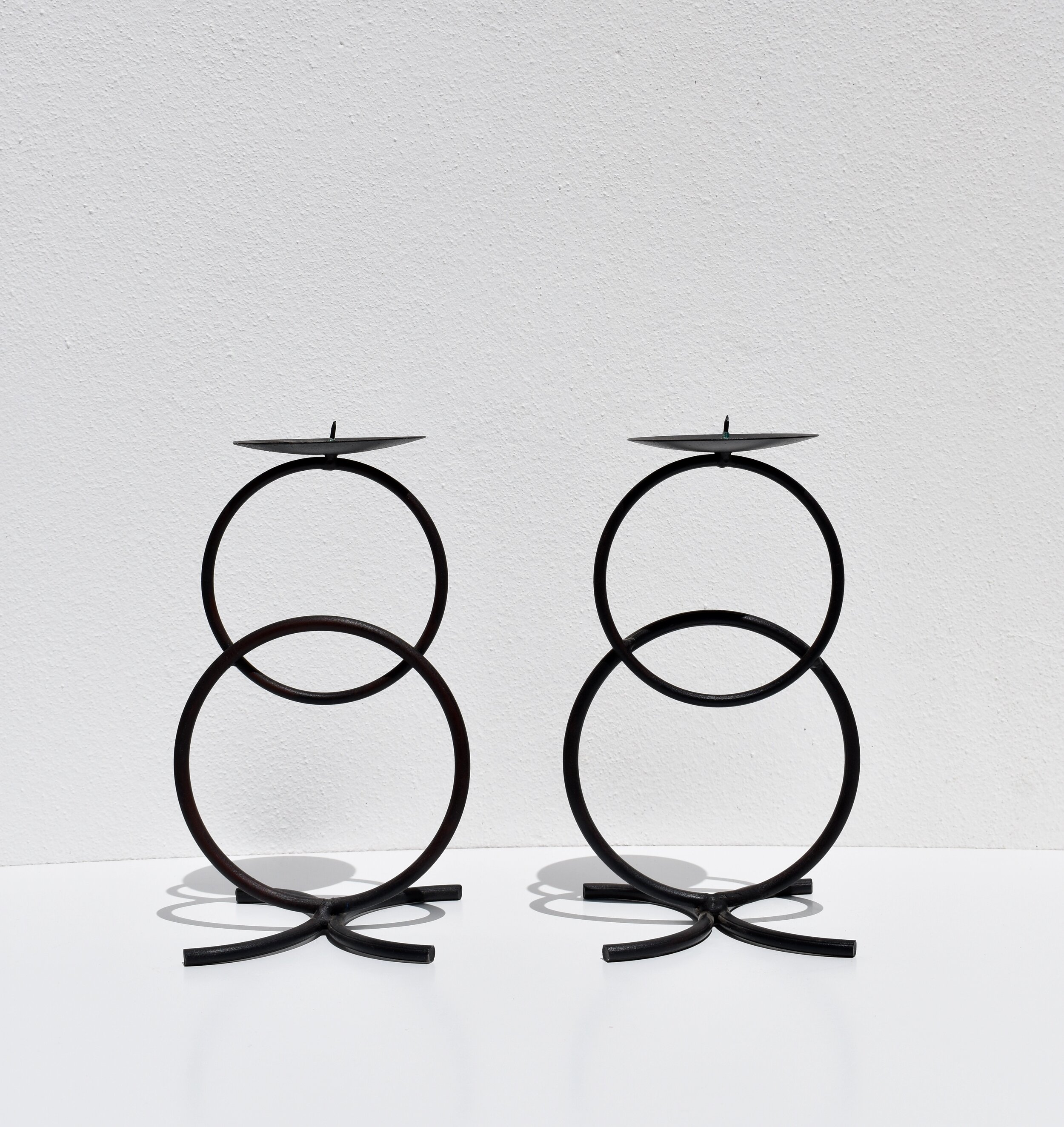 Looped Black Candle Holders