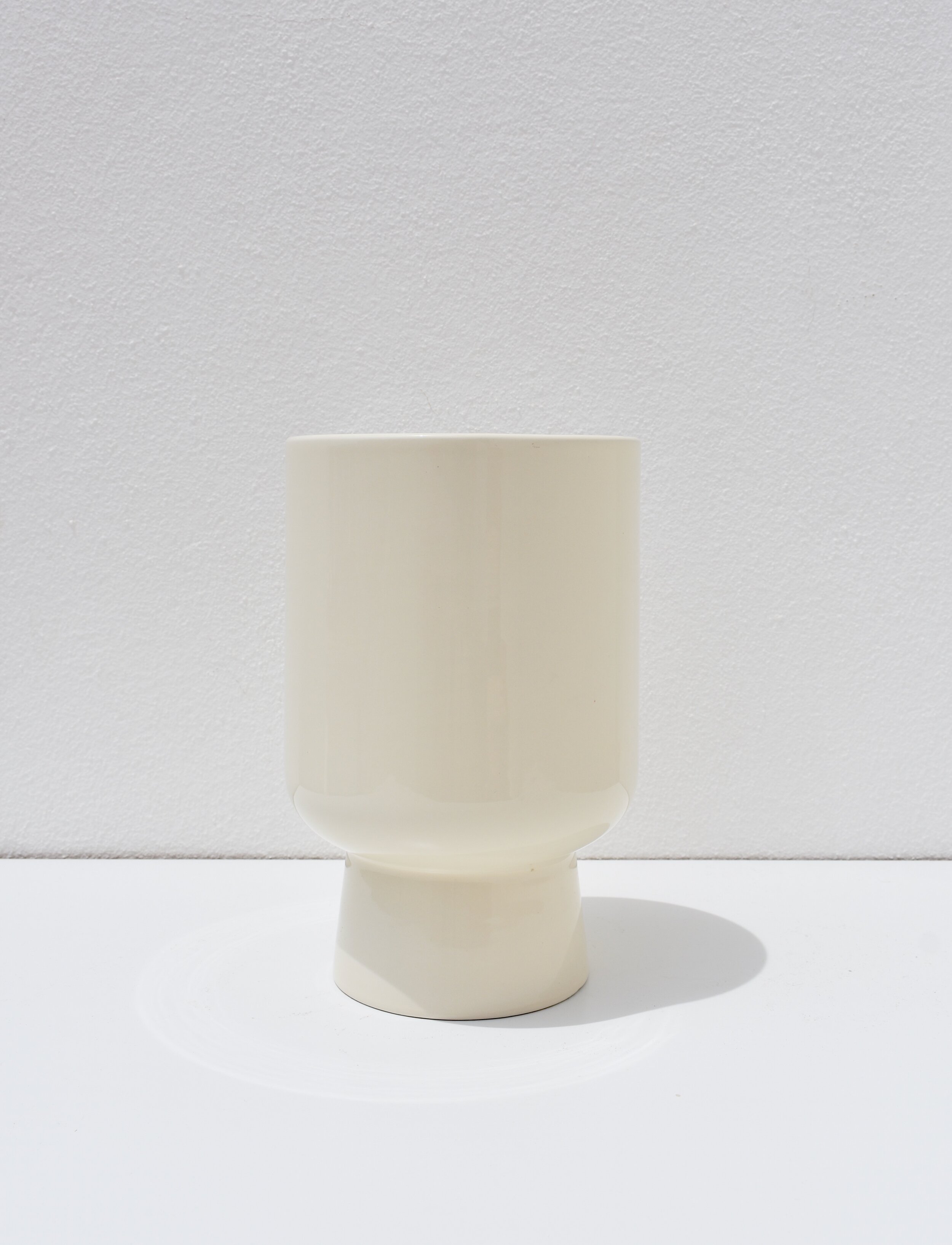 Cream Contemporary Glazed Vase