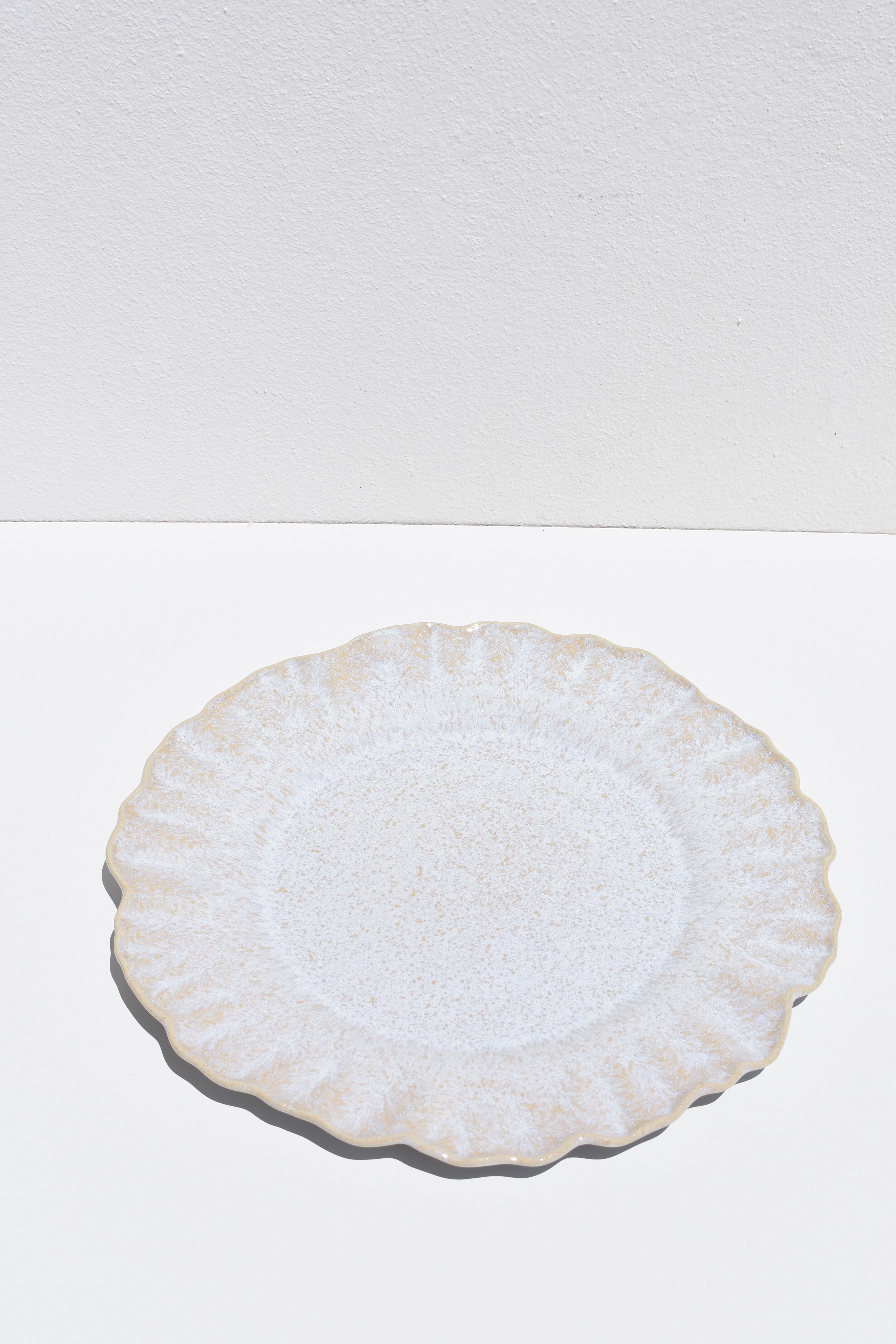 Speckled Scalloped Serving Plate