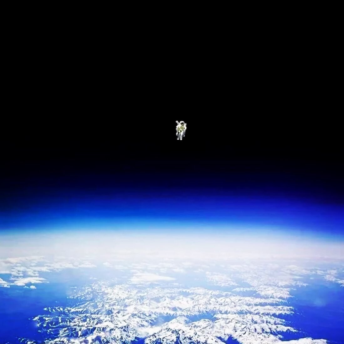 Astronaut Bruce McCandless in his manned maneuvering suit, shot taken from the space shuttle, first person to ever do this! This is NOT a movie shot this is REAL! Wow! 

We need to remember how totally cool science is!!!

#space #spacegirl #spacex #s
