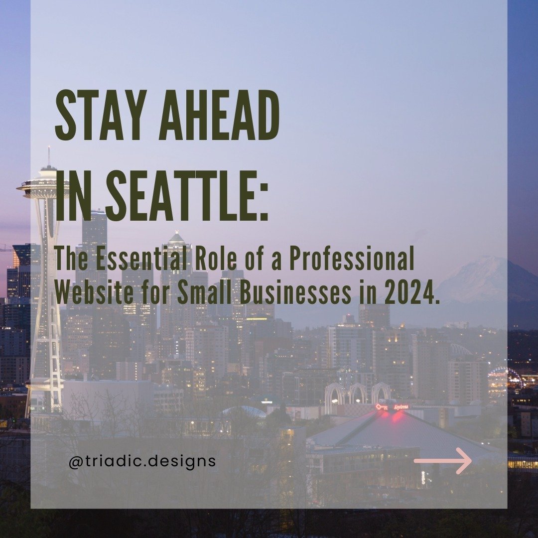 🚀 Elevate your Seattle small business game in 2024! 

Discover why a professional website is your secret weapon in standing out, engaging customers, and staying ahead in this bustling city. ✨ 

📧 DM us today to kickstart the conversation and get yo