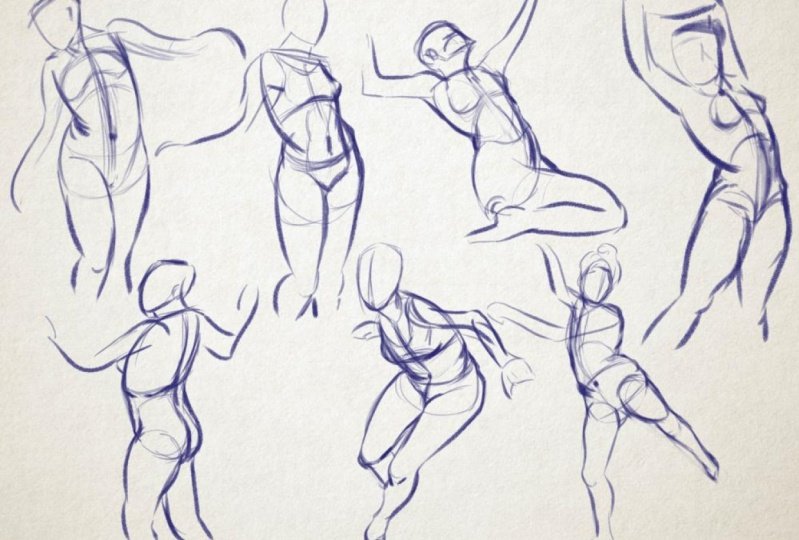 Gesture Drawing Practice | 20 and 40 sec. poses - YouTube