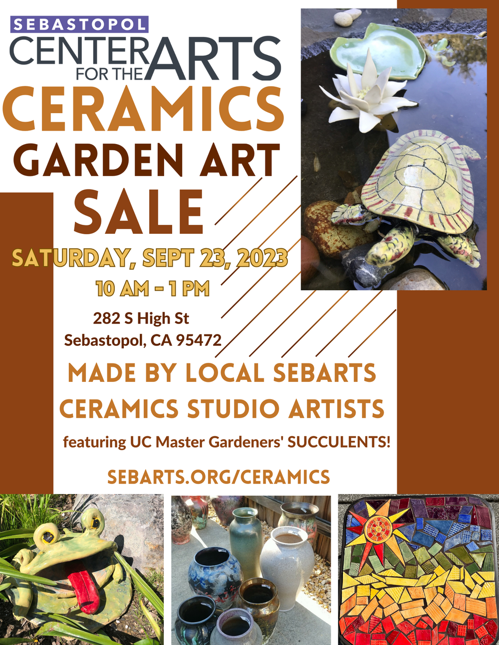 Ceramics Garden Art Sale — Sebastopol Center For the Arts, California