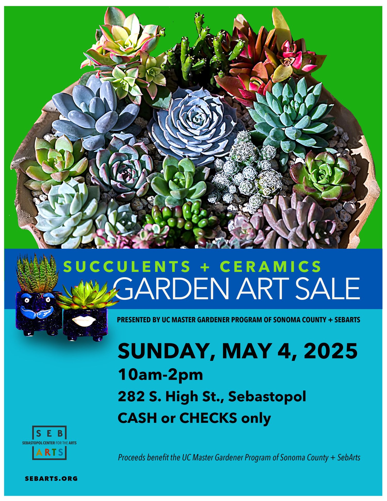 Succulents + Ceramics Garden Art Sale — Sebastopol Center For the Arts ...