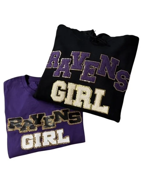 Ravens tee and Ravens hoodie