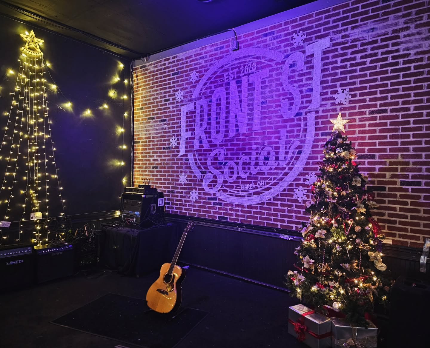 We're getting the stage set for Open Mic tonight at 8! Don't feel like dragging your gear out in the snow? We have a drum kit, keyboard, acoustic and electric guitars for you to use! Need a few people to play with? We've got you covered there too. 


