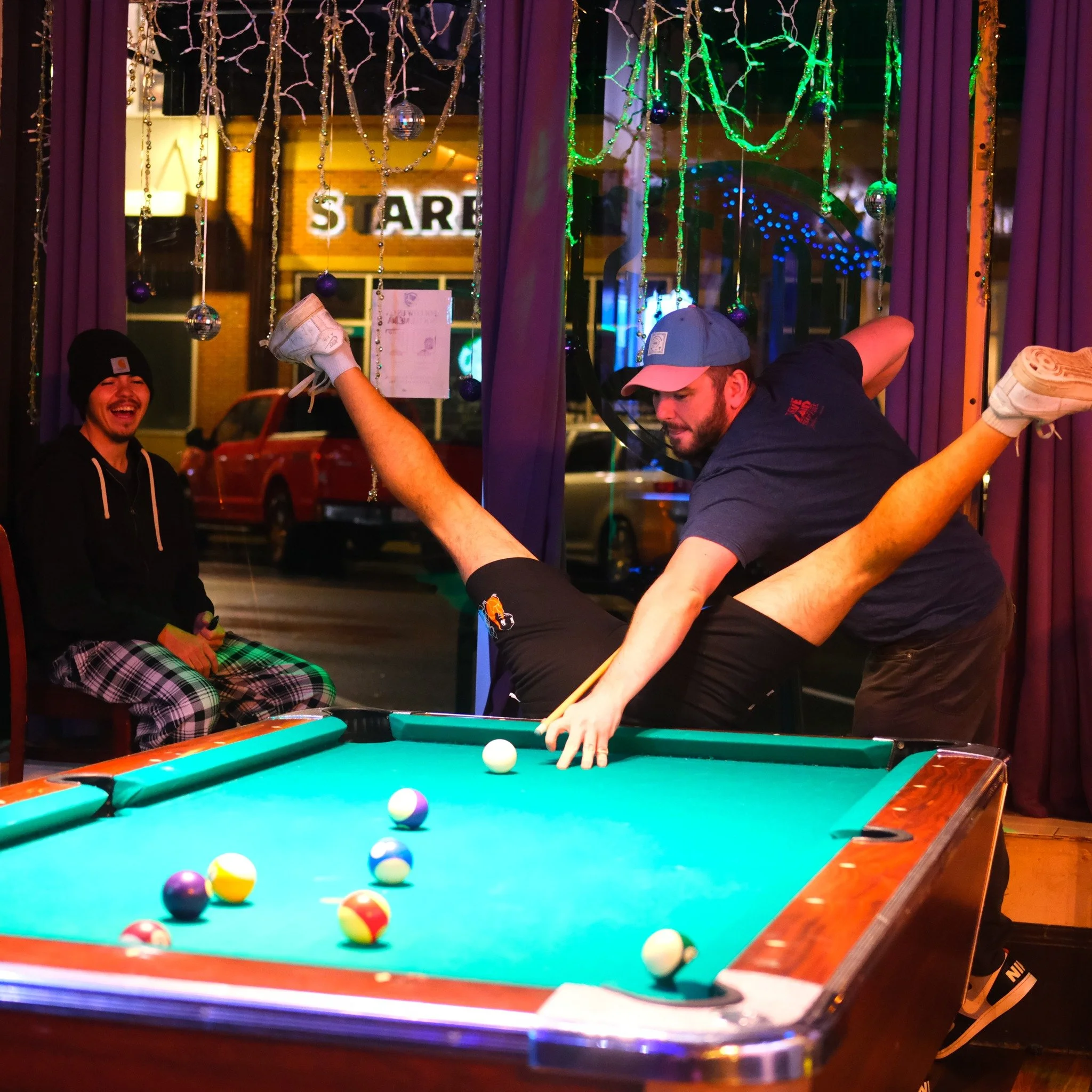 Saturday night fun has arrived!!!! Let's make it a good one 😉

🎤 @djrob92 Karaoke: 8-11PM
🪩 @dj._ghiggs LIVE DJ: 11PM&ndash;2AM
🎱 FREE POOL ALL NIGHT

Behind the bar: Jeannie, Mitch &amp; Chris &mdash; keeping the drinks flowing all night 🍻

Com