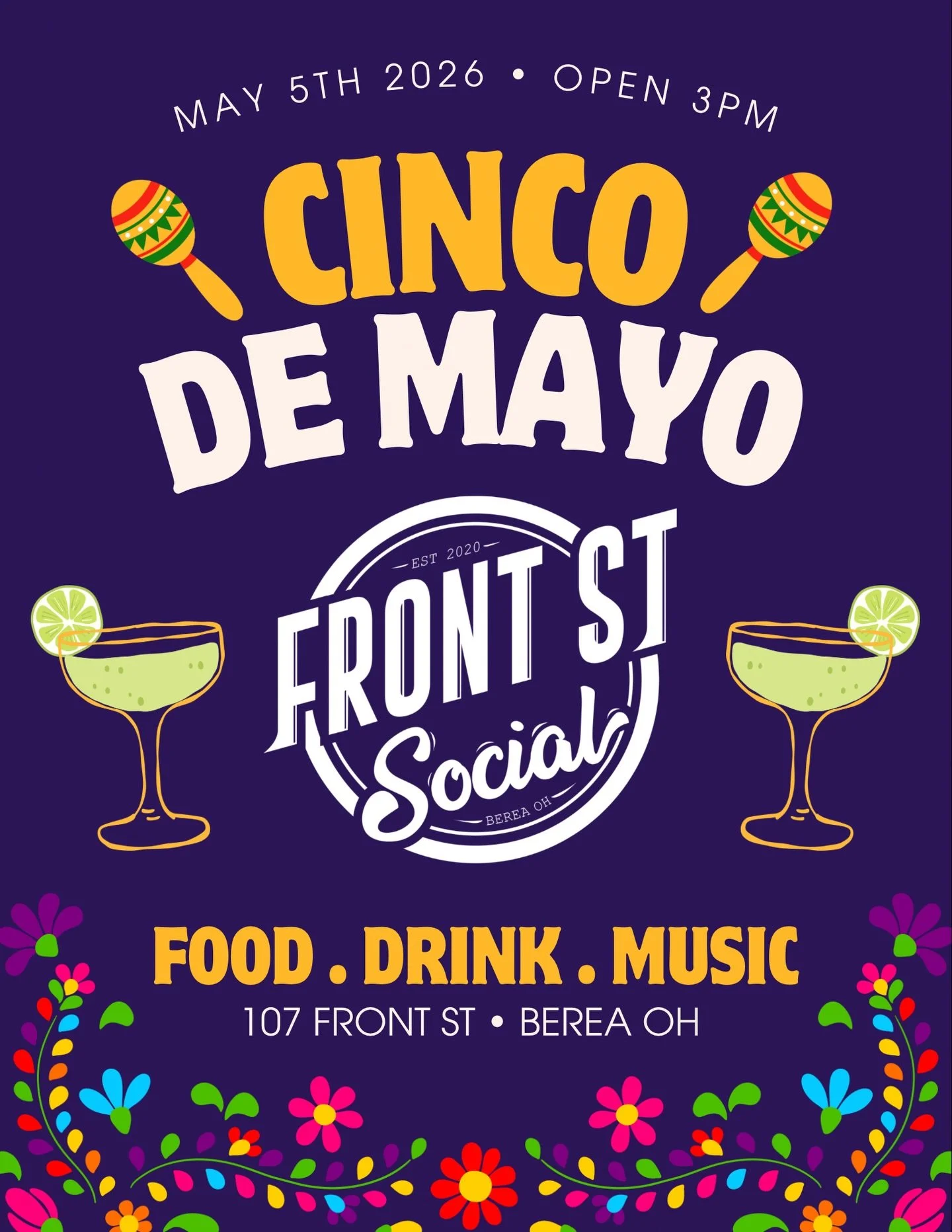 CINCO DE MAYO AT FRONT ST. 🇲🇽🌮🍹

We&rsquo;re celebrating the right way 😌

🍺 $3 Corona &amp; Dos Equis
🍻 $4 Modelo Draft
🥃 Mexican Candy Shots $4
🥛 Horchata Shots $5
🌮 Chicken Tamales, Tacos, Quesadillas &amp; more

🔥 2 OFF Top-Shelf Tequil