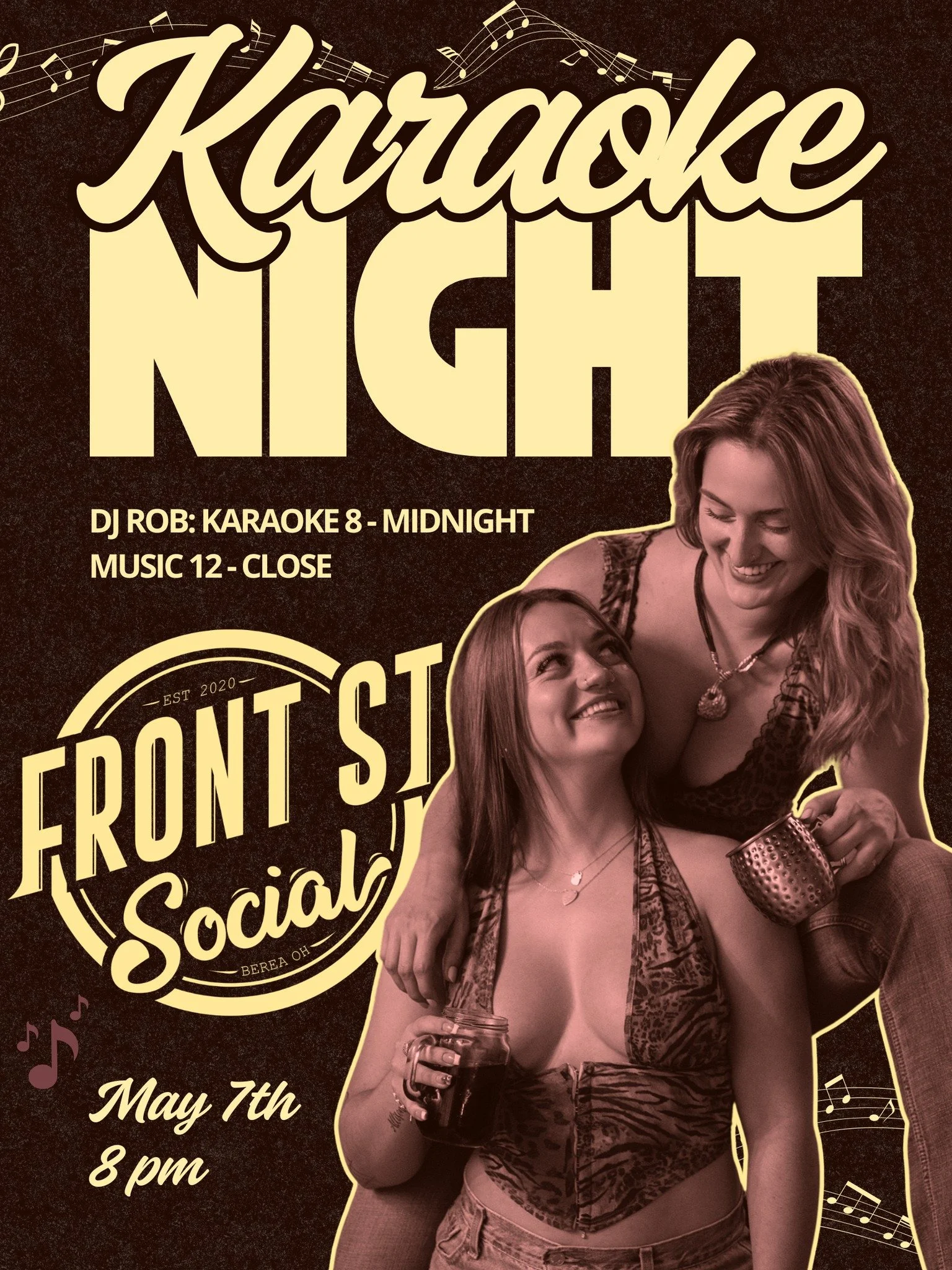 THURSDAY NIGHT AT FRONT ST. 🎤✨

🎤 DJ Rob Karaoke kicks off at 8PM
Avri &amp; Emma behind the bar all night 🍻

Grab a drink, grab the mic, and start the weekend early 😌
Good music, cold drinks, and all the karaoke chaos you need.

#ClevelandOhio #