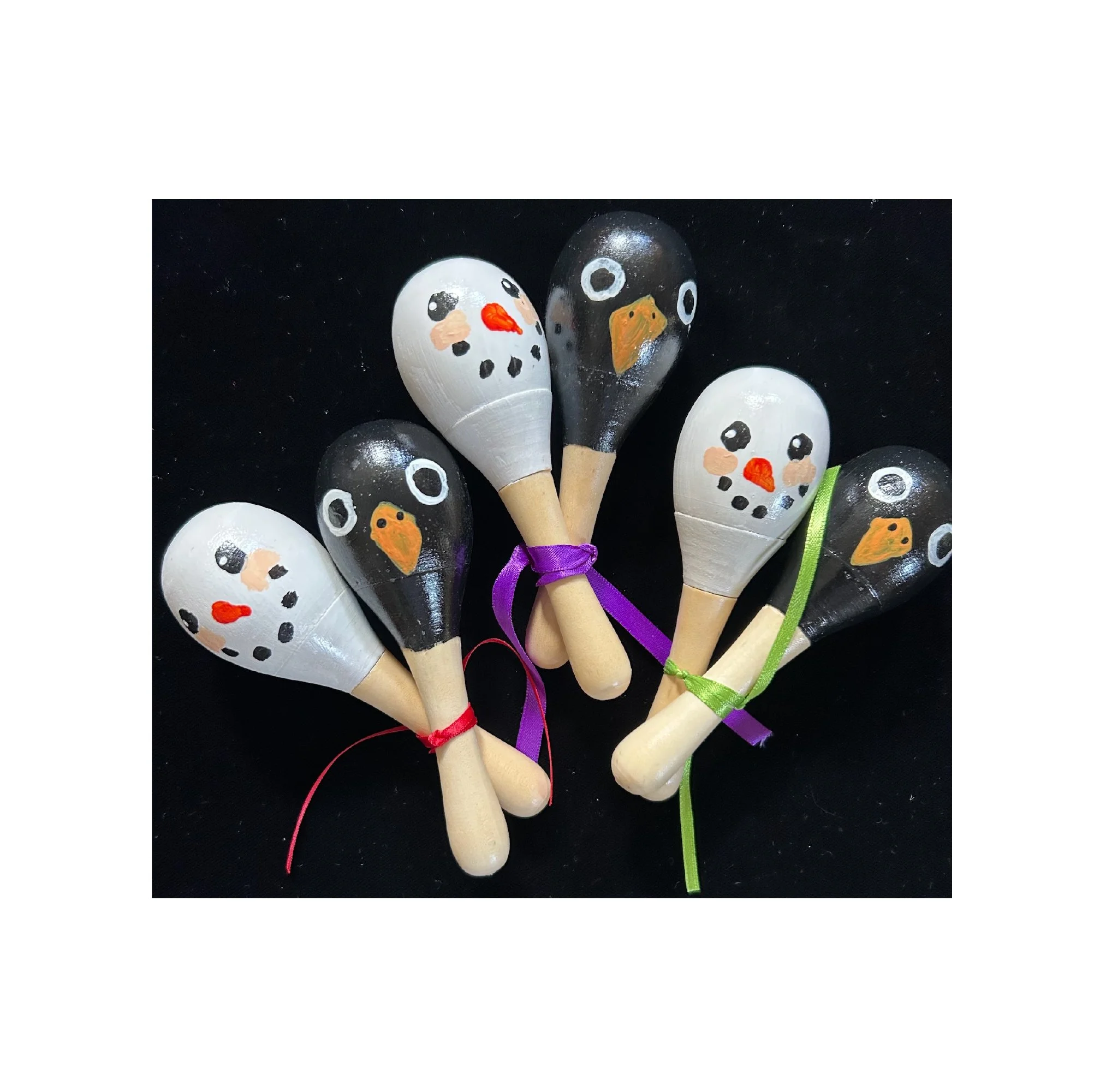 Snowman and Penguin Rhythm Shakers